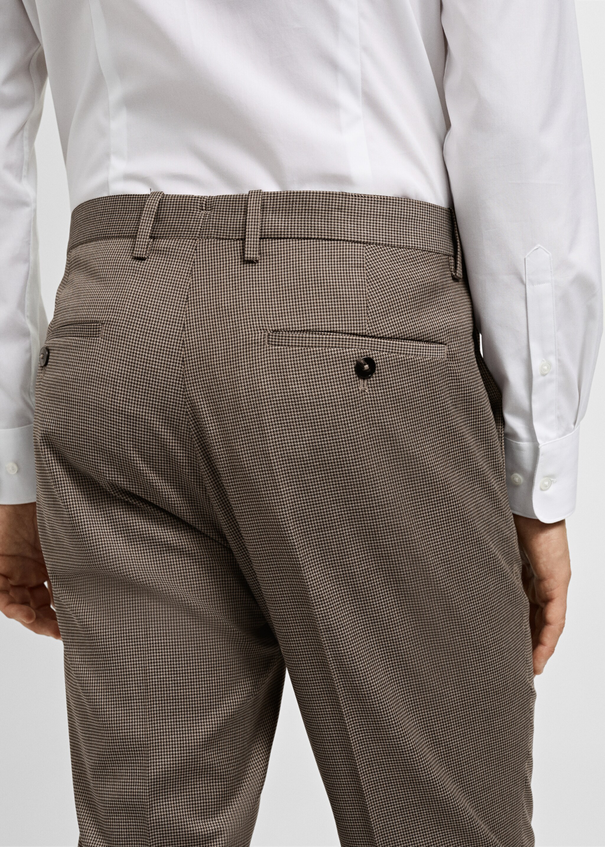 Herringbone super slim- fit suit pants - Details of the article 6