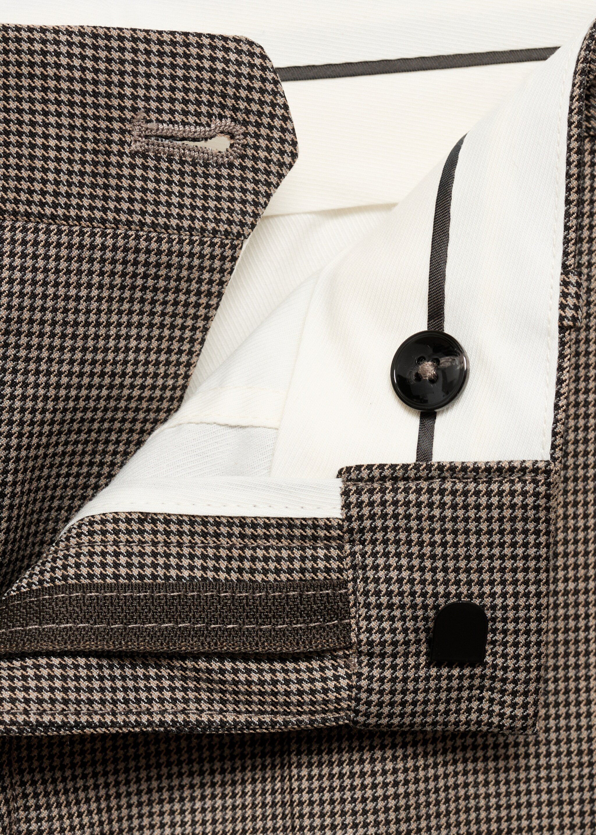 Herringbone super slim- fit suit pants - Details of the article 8