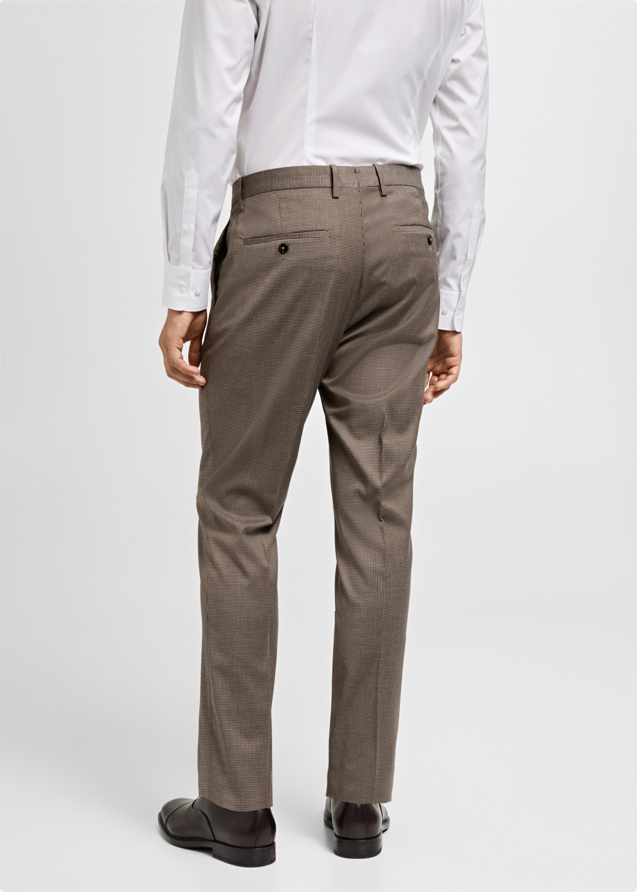 Herringbone super slim- fit suit pants - Reverse of the article
