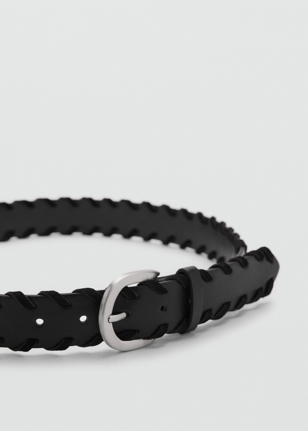 Metal buckle fabric belt