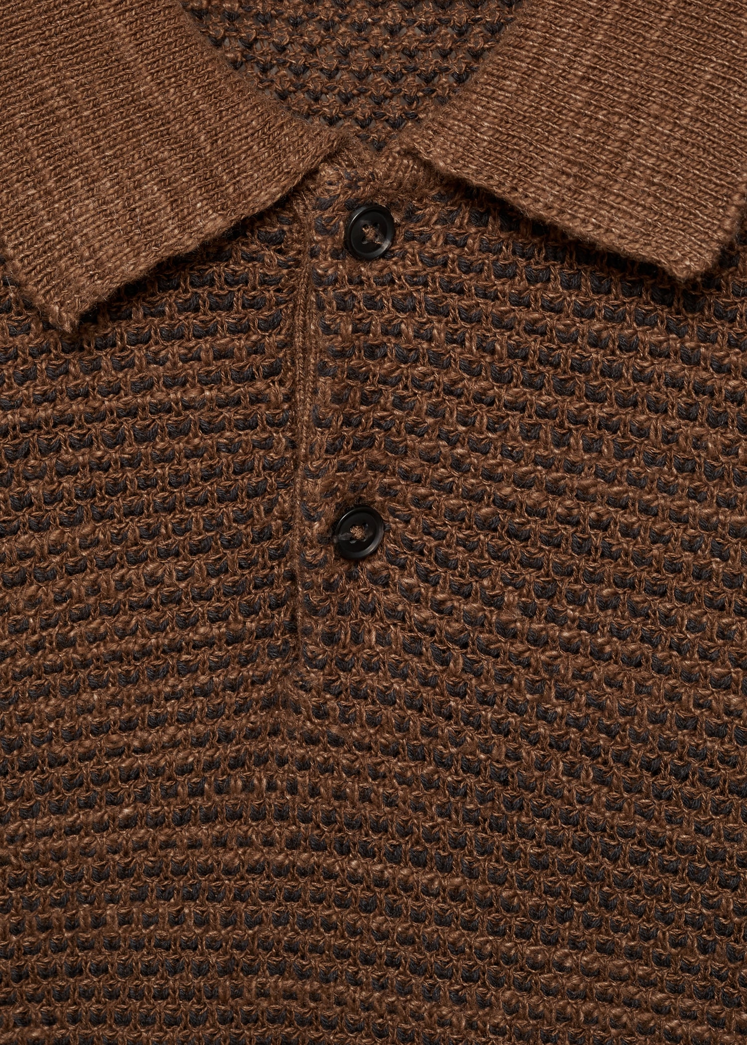 Structured knit cotton polo - Details of the article 8