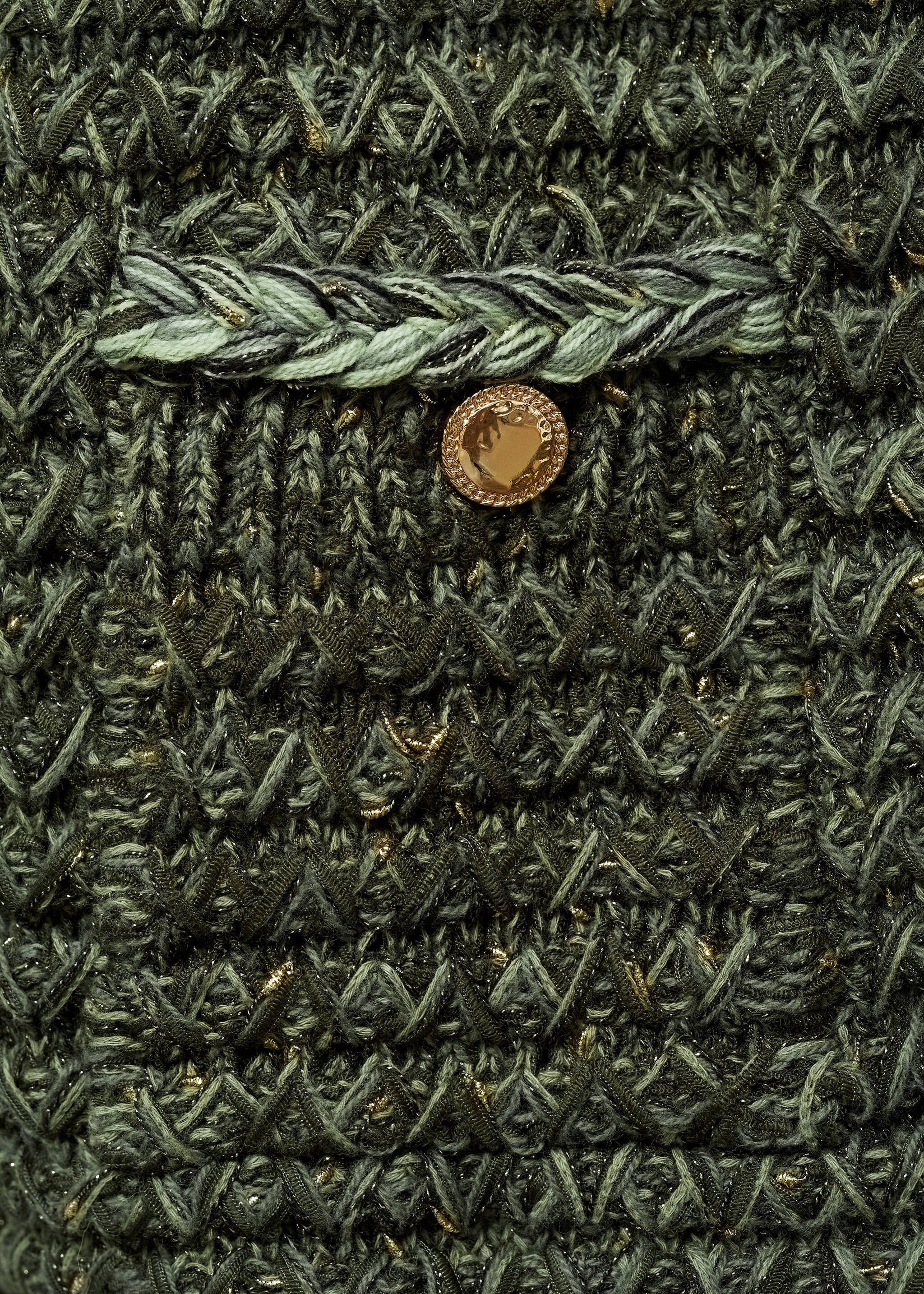Lurex chunky-knit cardigan - Details of the article 8