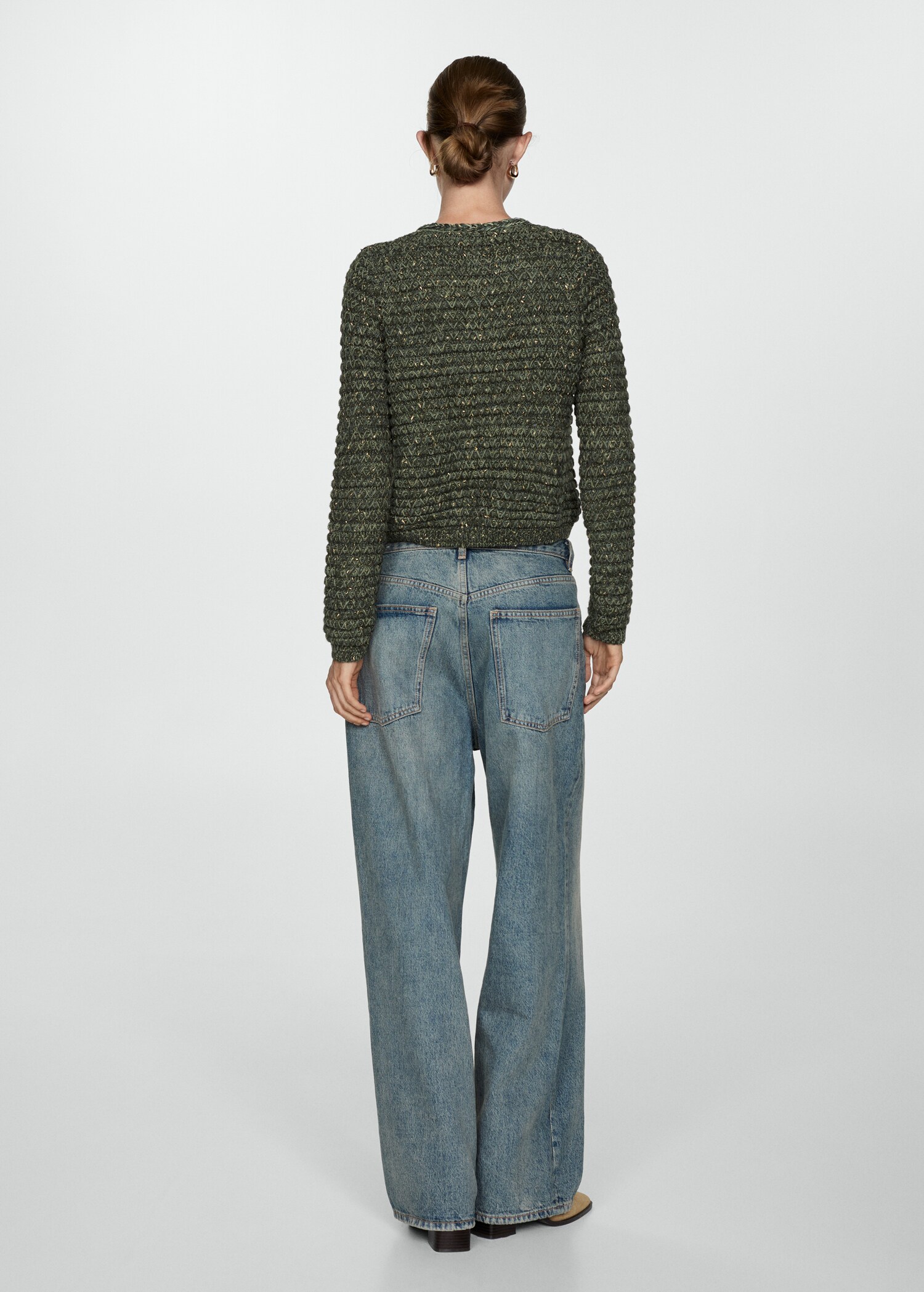 Cardigan Lurex à grosse maille - Verso de l’article