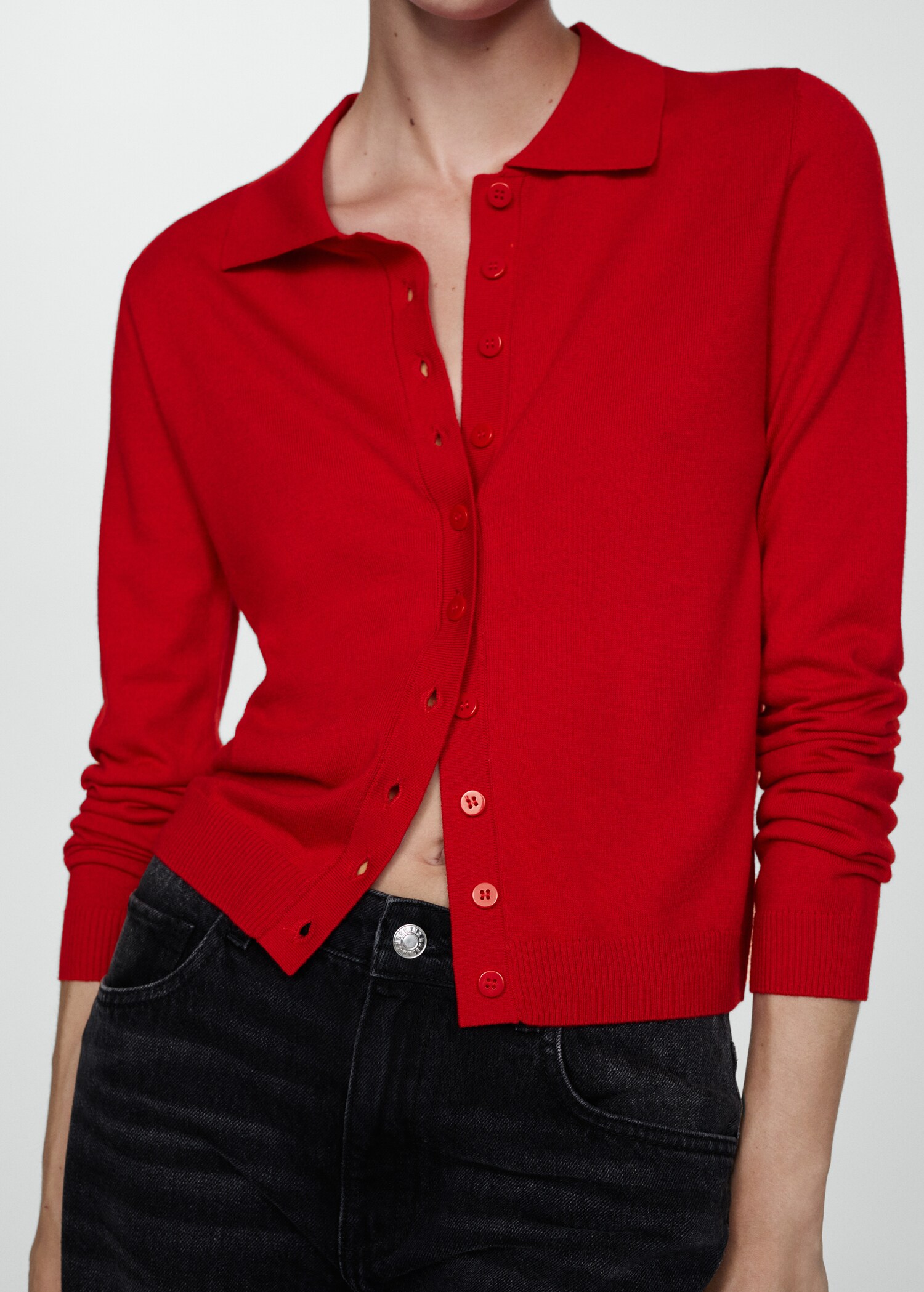 Polo-neck cardigan - Details of the article 6