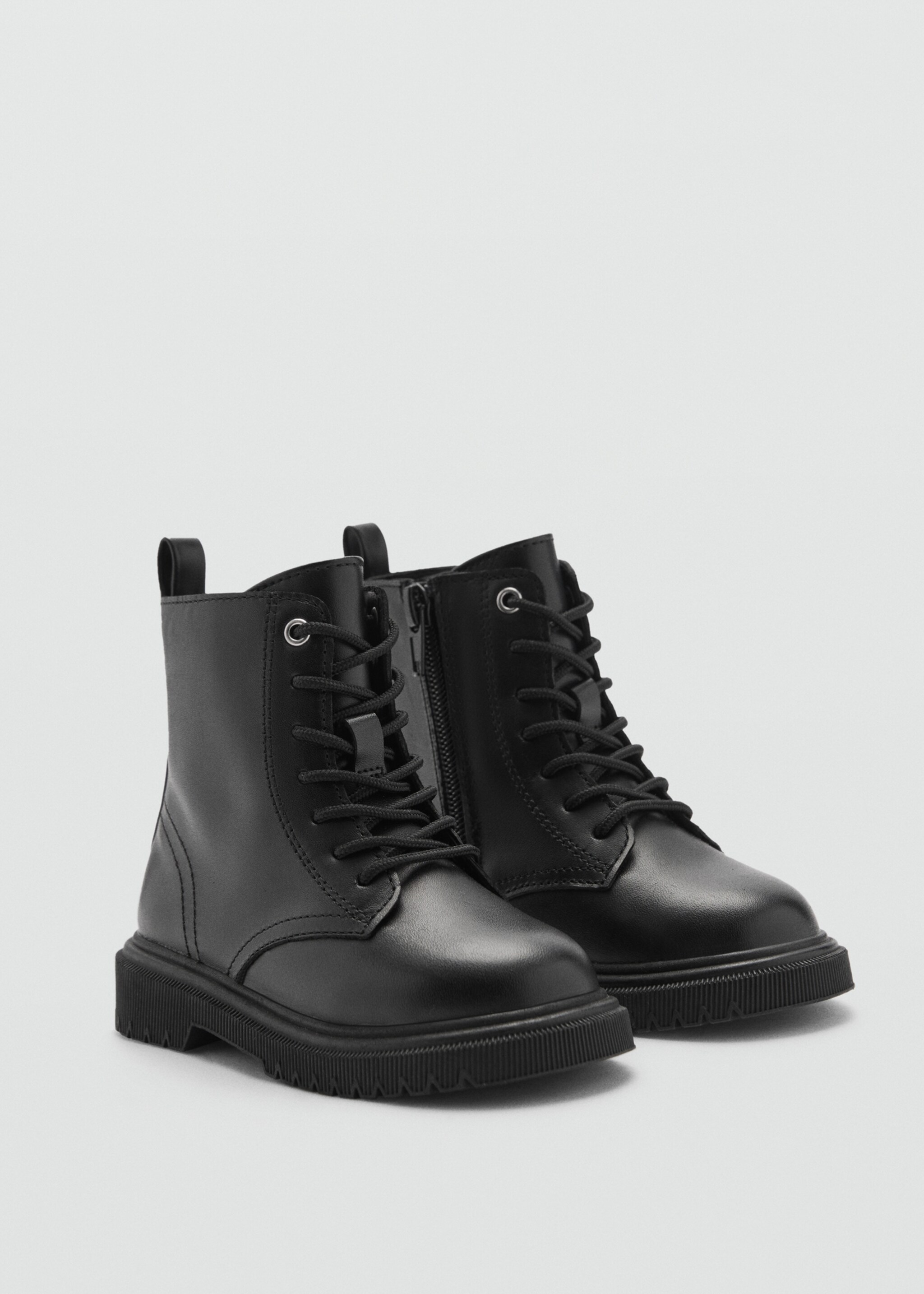 Bottines cuir lacets - Plan moyen