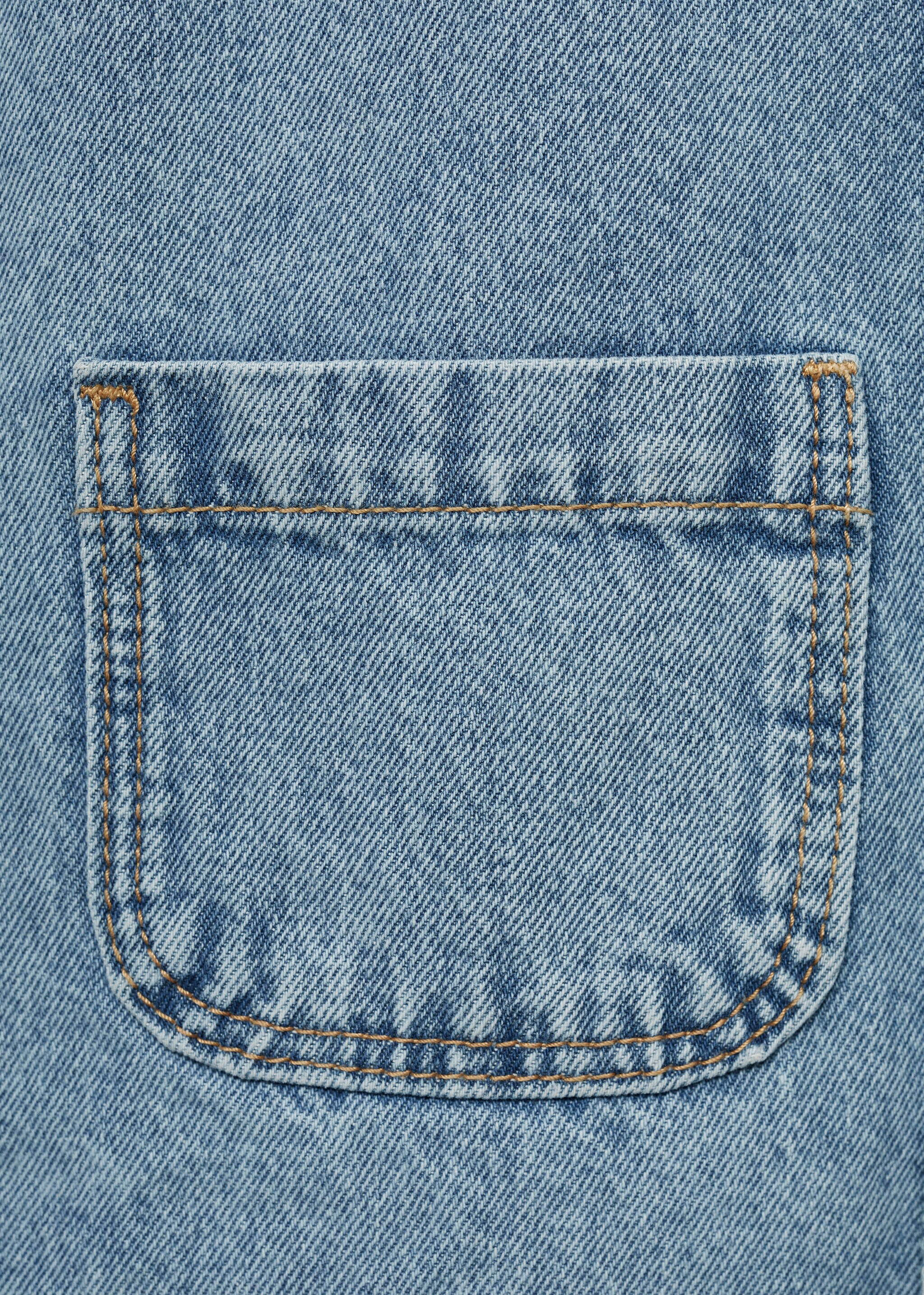 Short denim pinafore - Details of the article 0