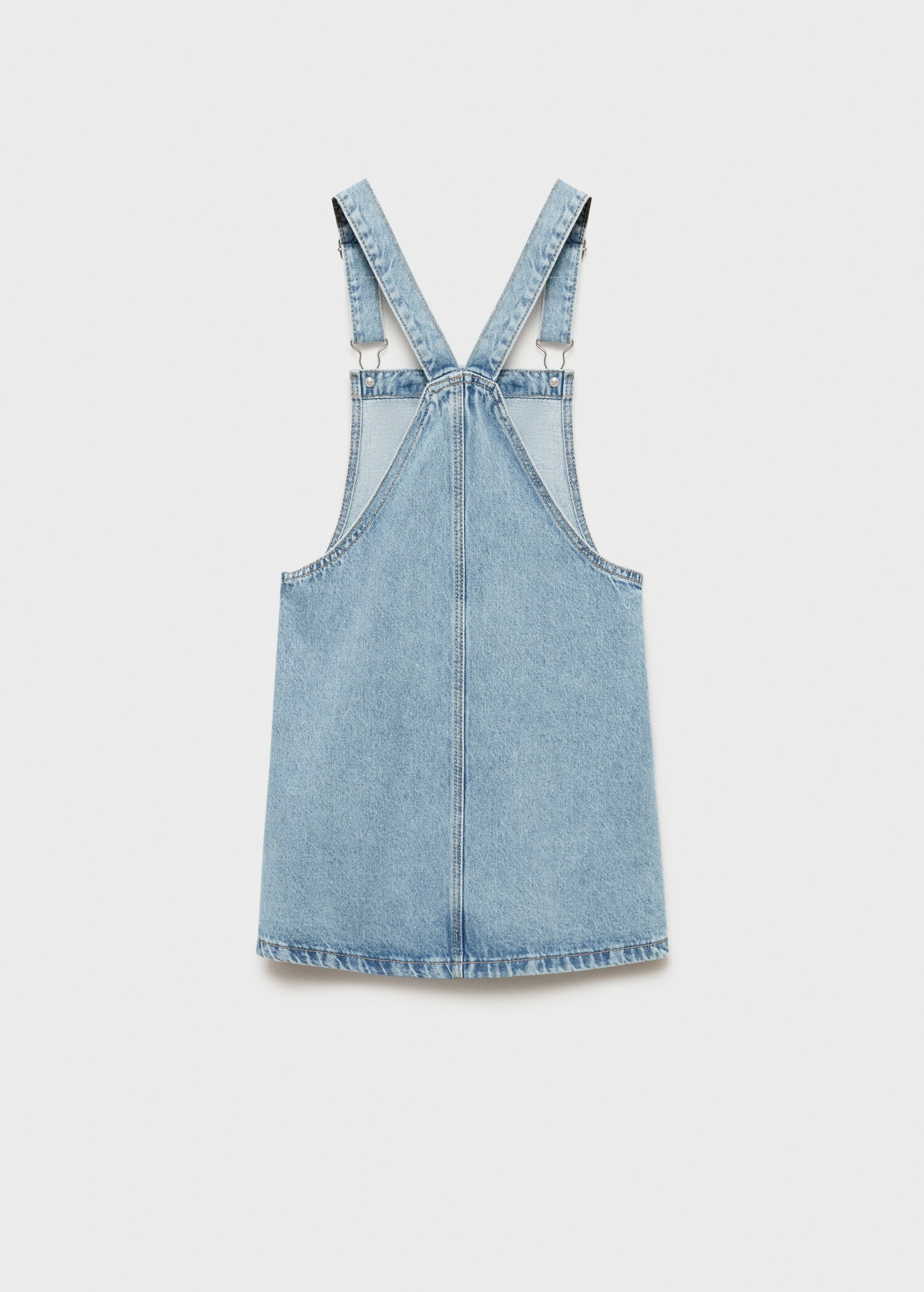 Short denim pinafore - Reverse of the article