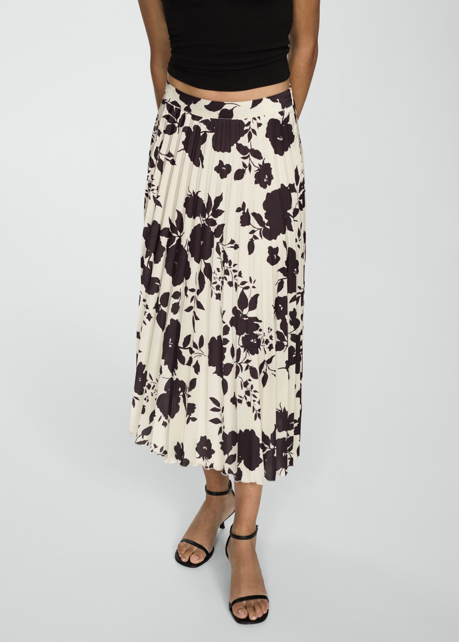 Printed pleated skirt - Medium plane
