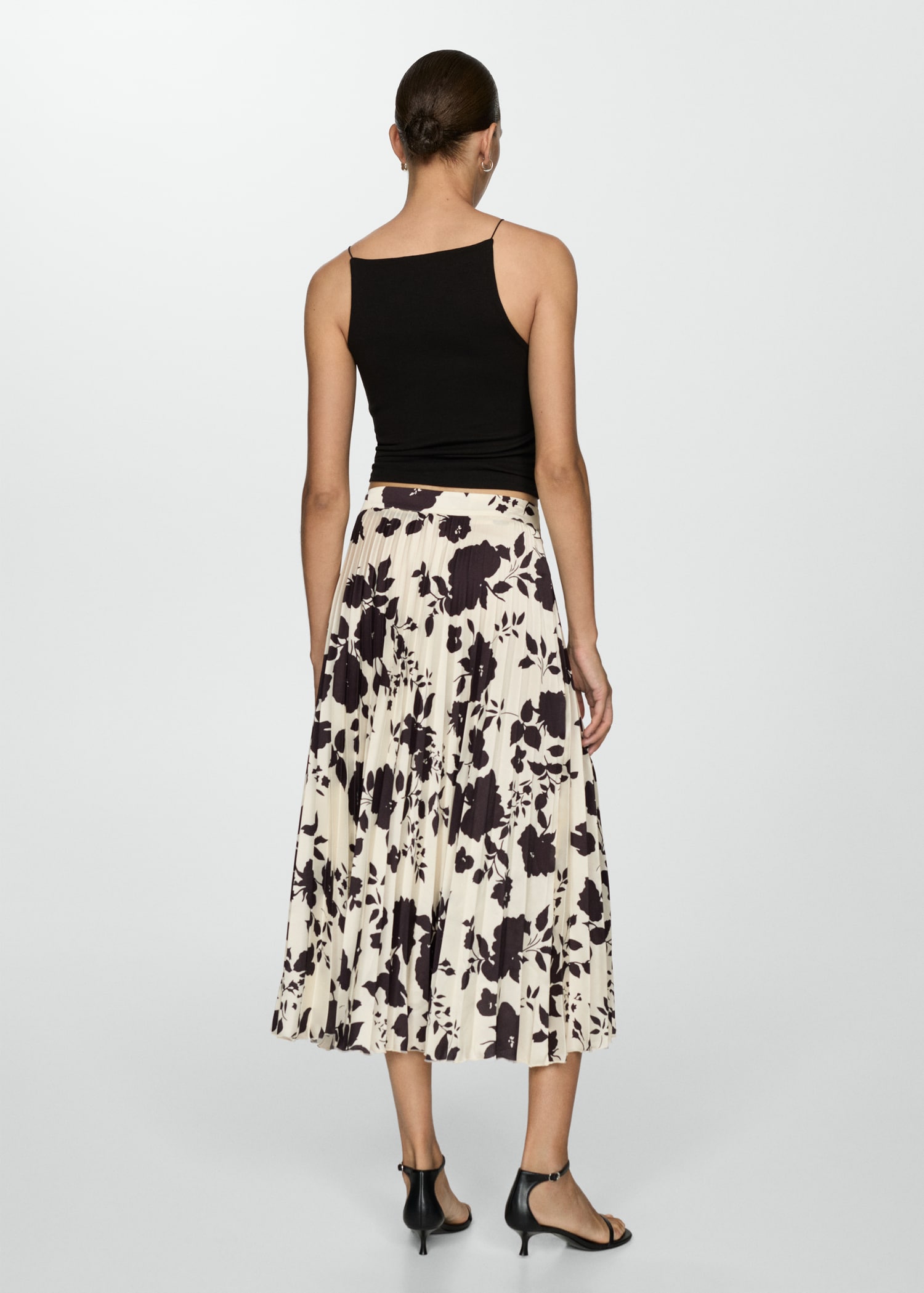 Printed pleated skirt - Reverse of the article
