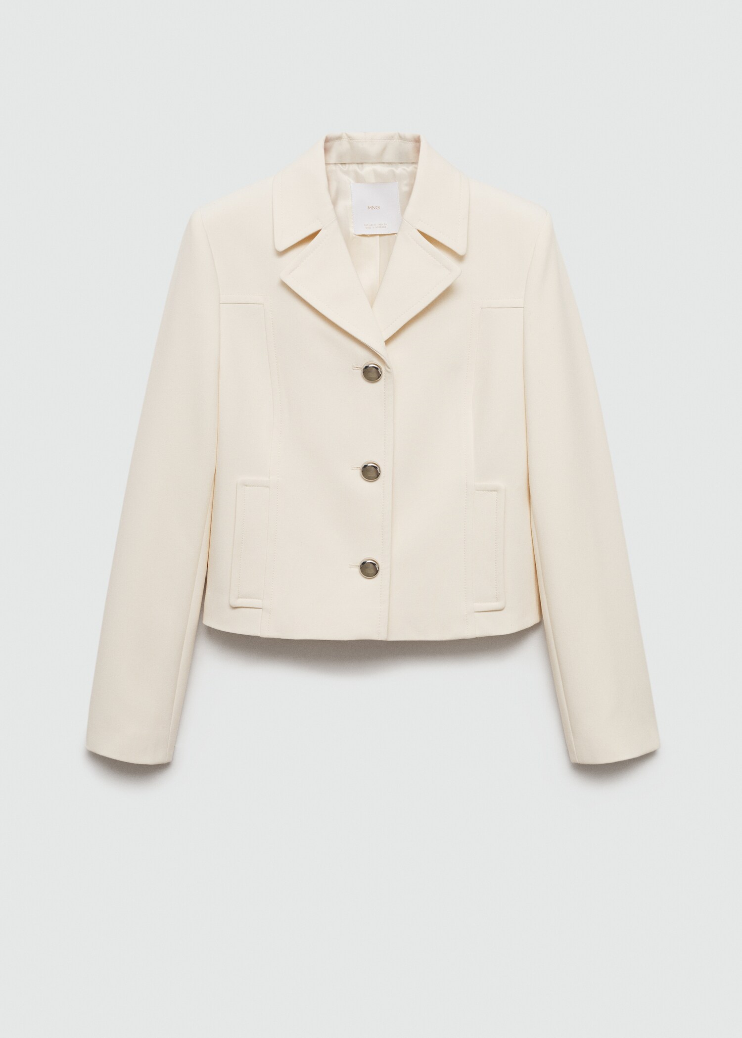 Jacket with lapels and metal buttons - Изделие без модели