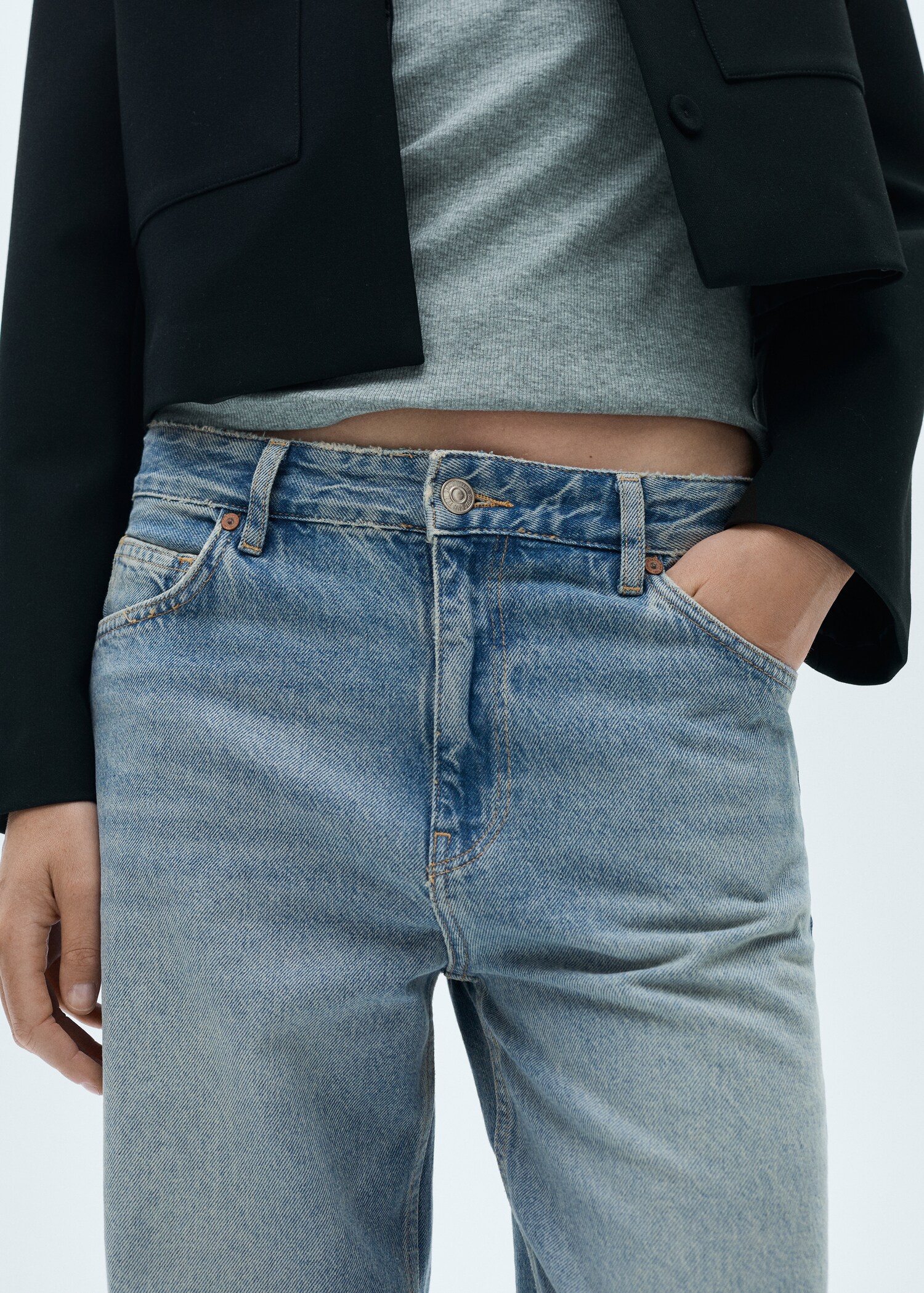 Jeans rectos tiro bajo - Detalle del artículo 2