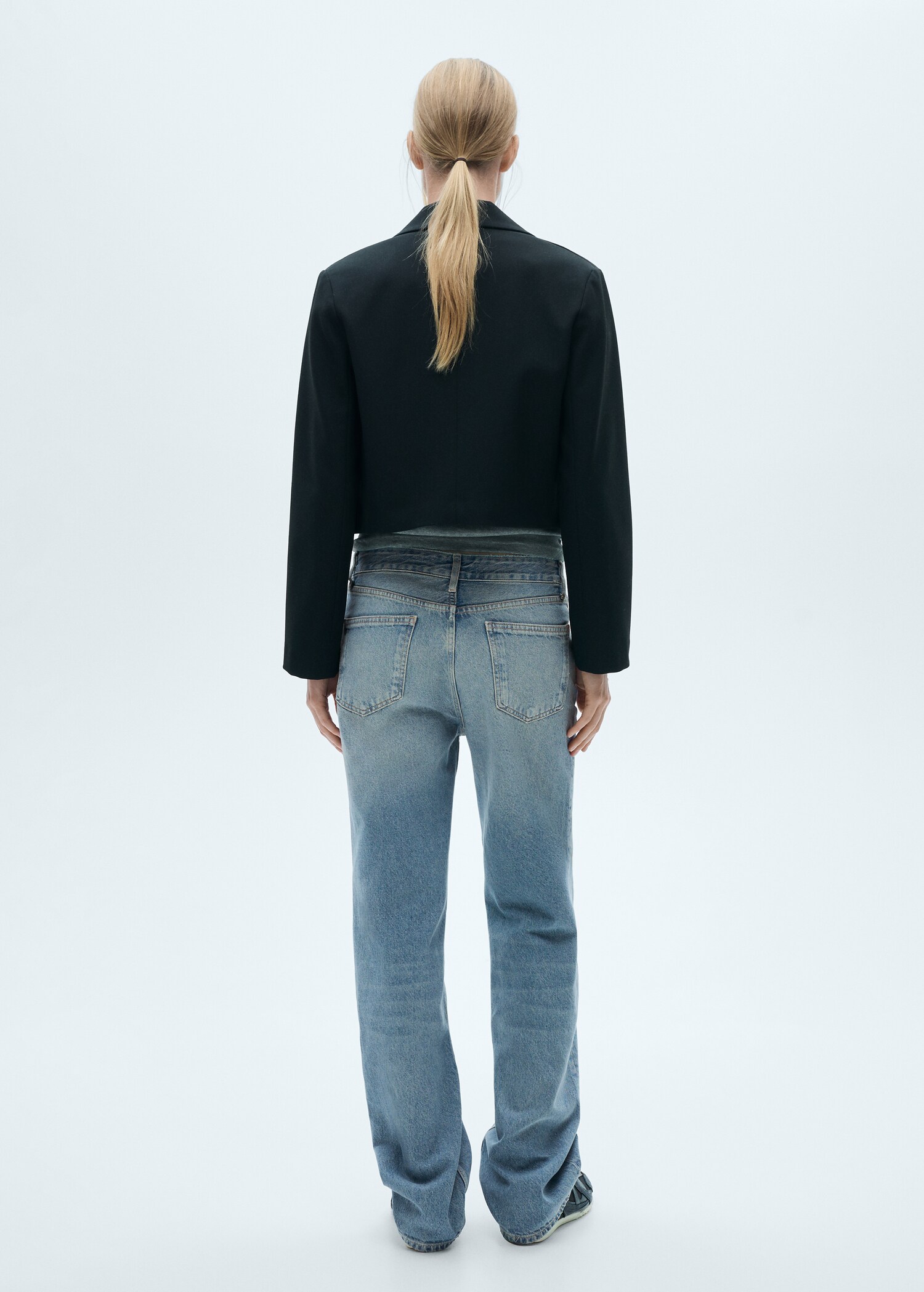 Jeans rectos tiro bajo - Reverso del artículo