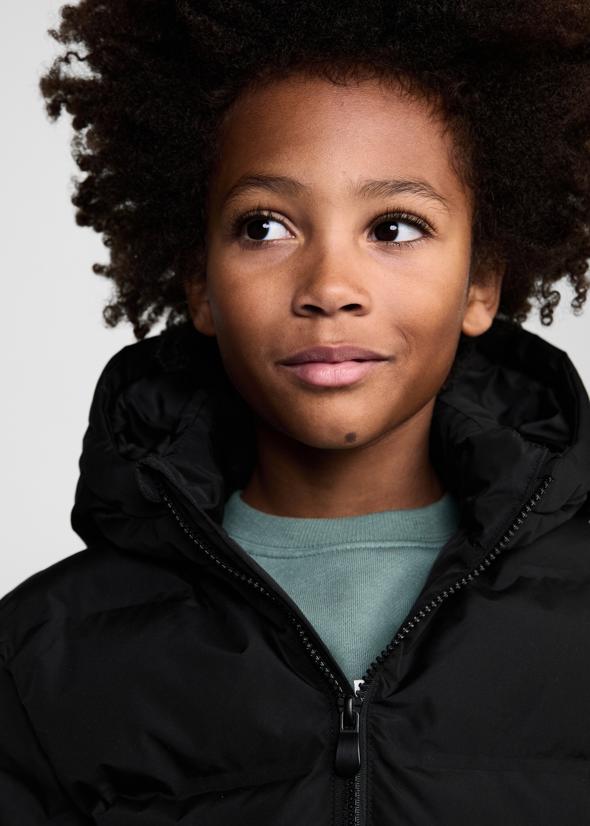 Hood quilted coat - Details of the article 1