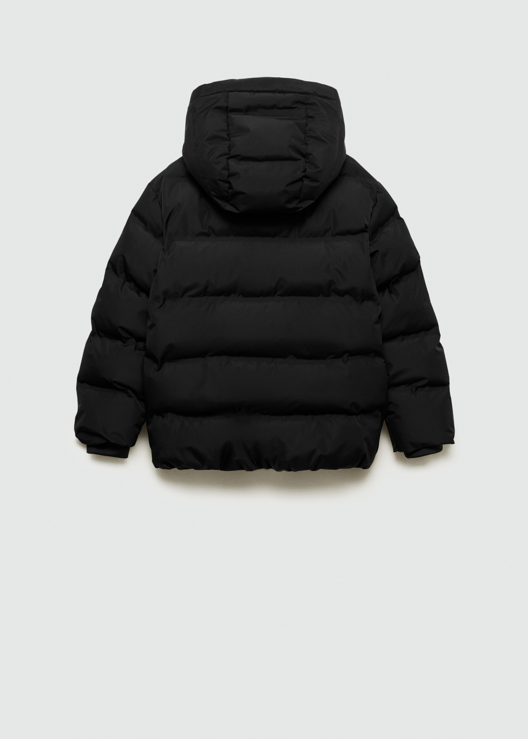 Hood quilted coat - Reverse of the article
