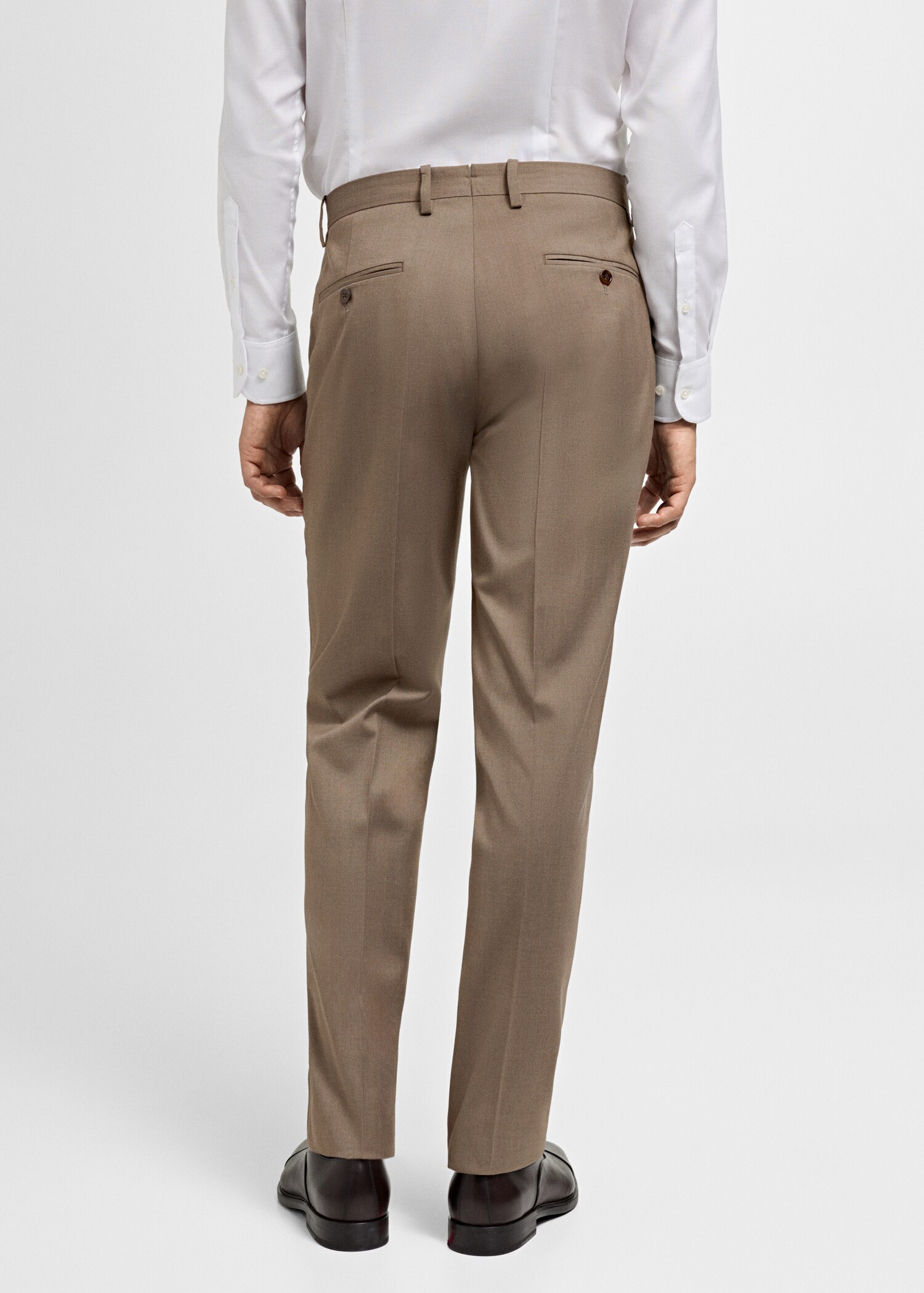 Stretch-fabric slim-fit suit trousers - Reverse of the article