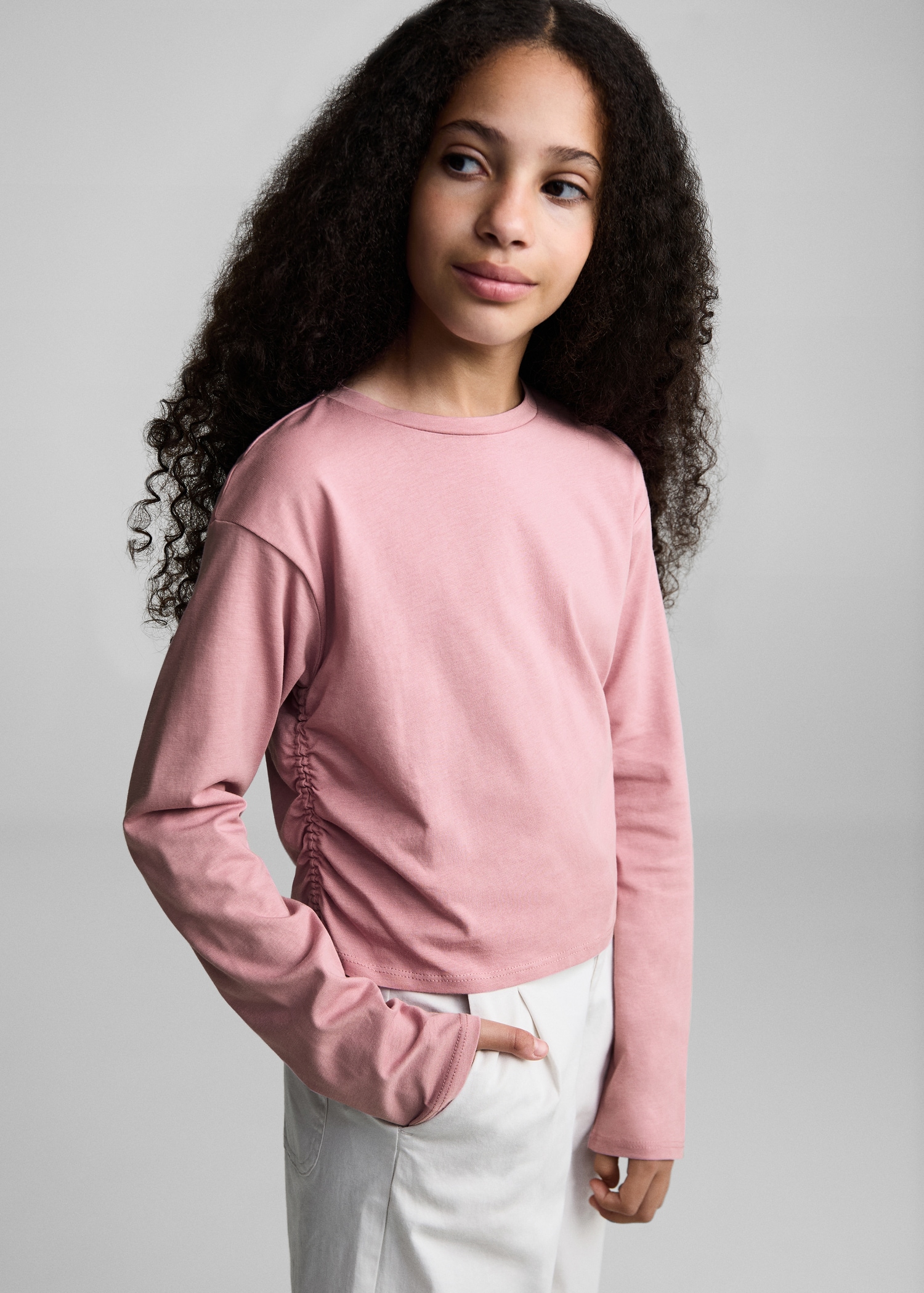 Ruched detail T-shirt - Medium plane