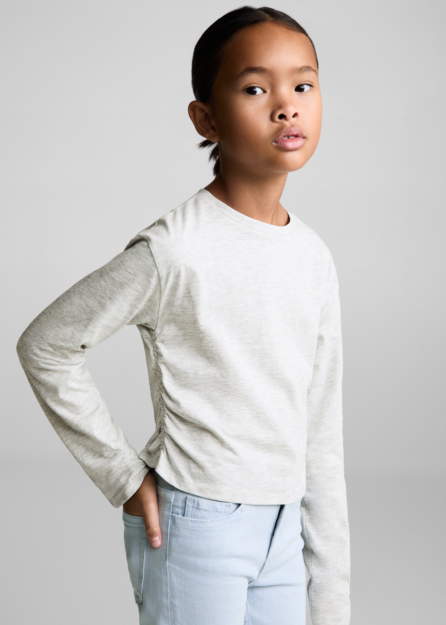 Ruched detail T-shirt - Medium plane