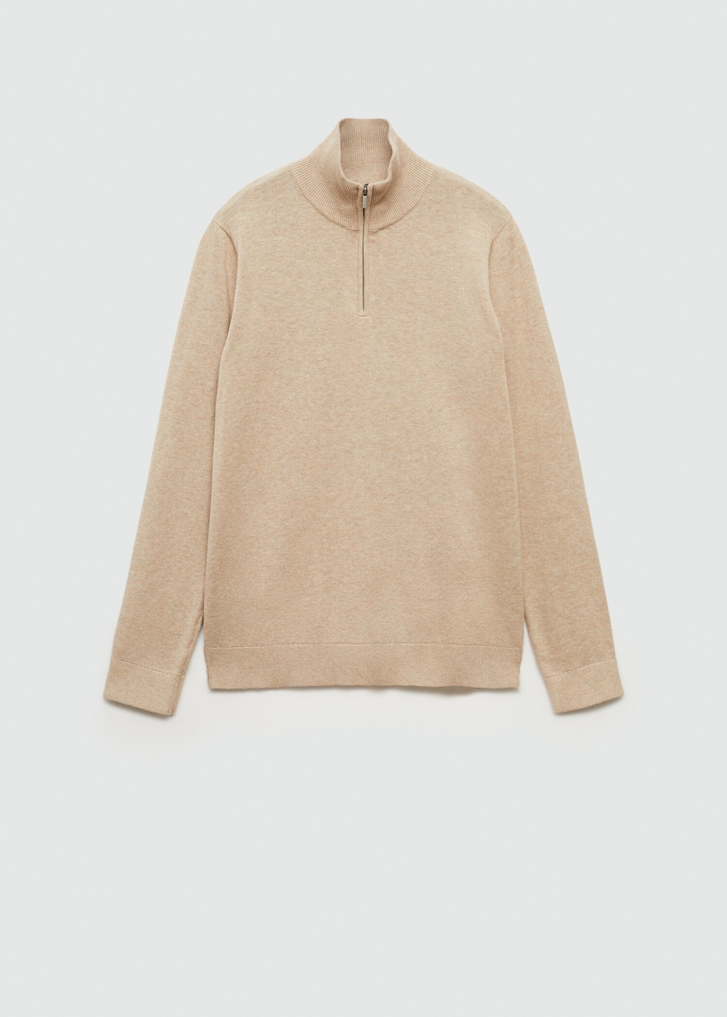 Perkins-neck sweater with zip - Article without model