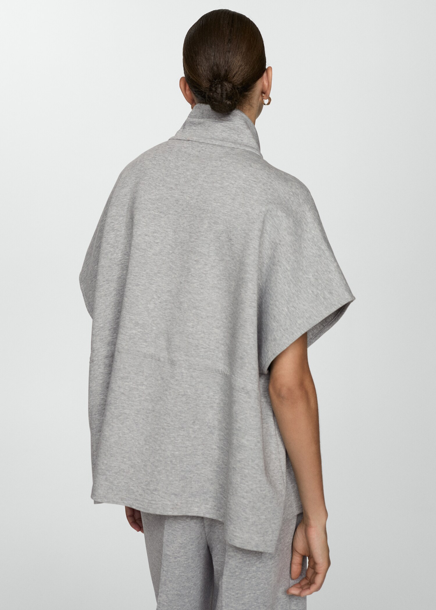 Veste poncho poches rabat - Verso de l’article