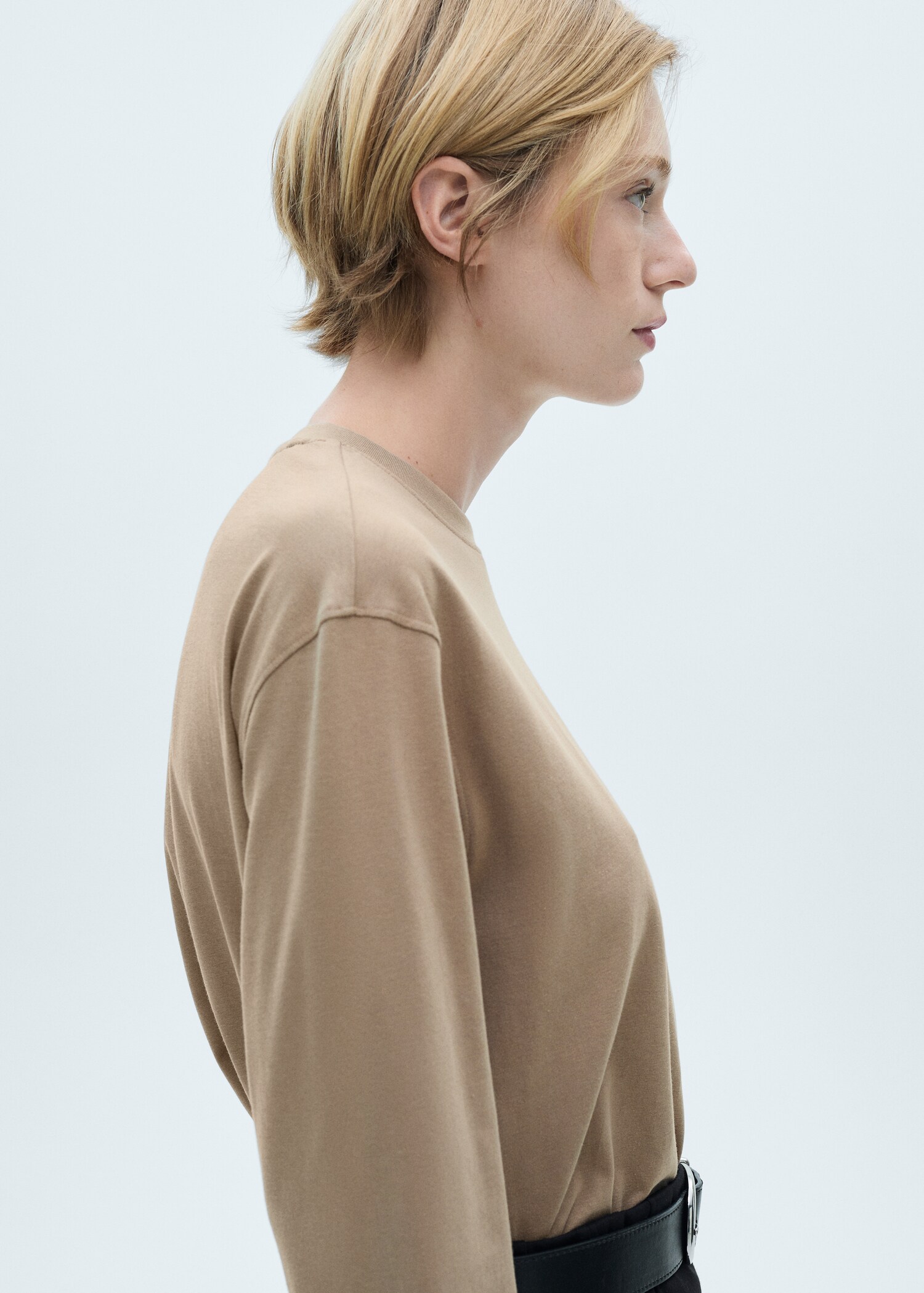 Long sleeve cotton t-shirt - Details of the article 1