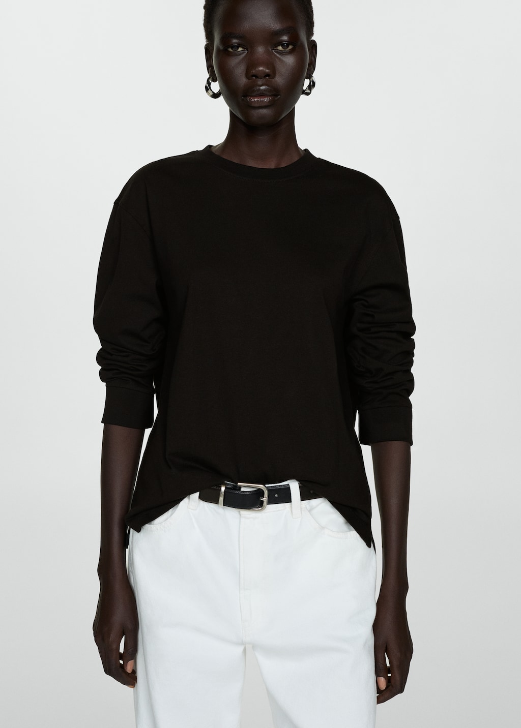 Long sleeve cotton t-shirt