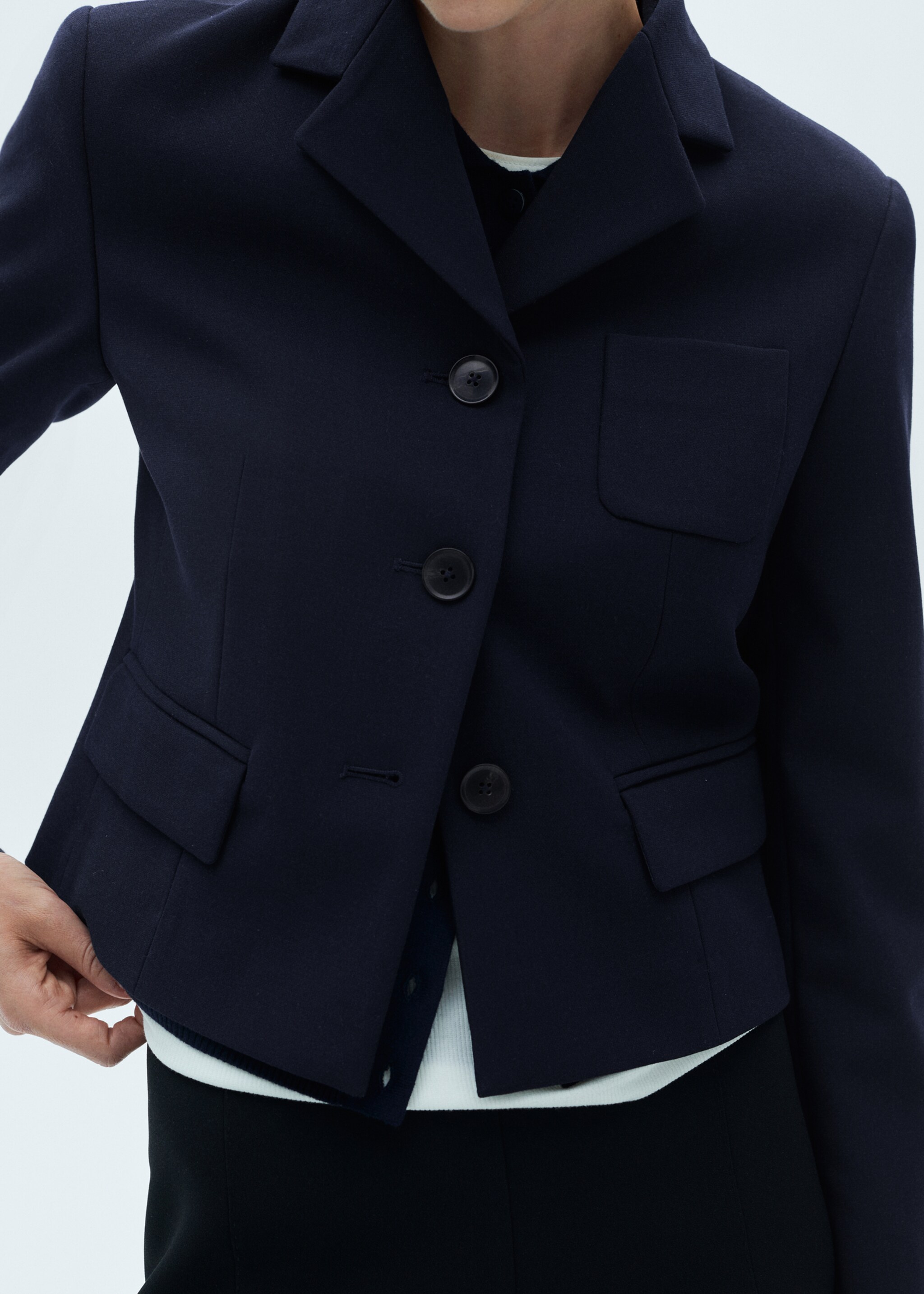 Cropped jacket with buttons - Деталь изделия 6
