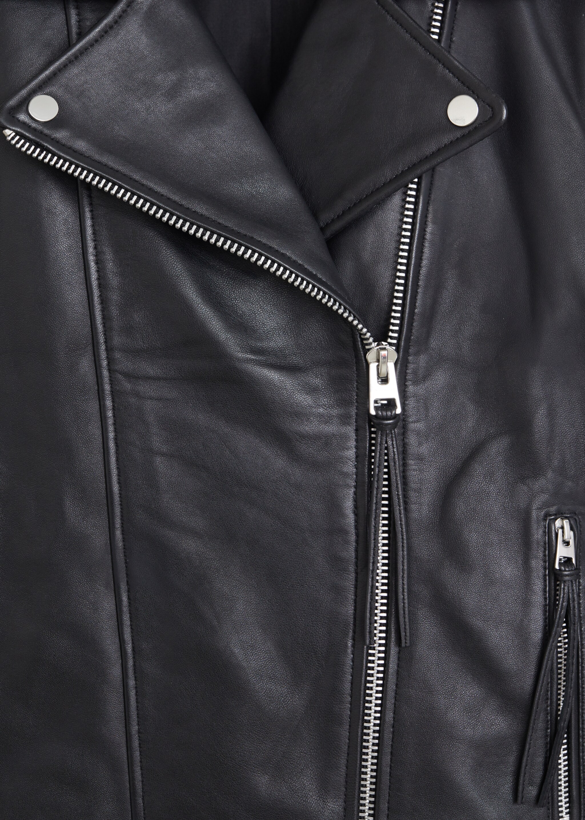 Leather biker jacket - Details of the article 0