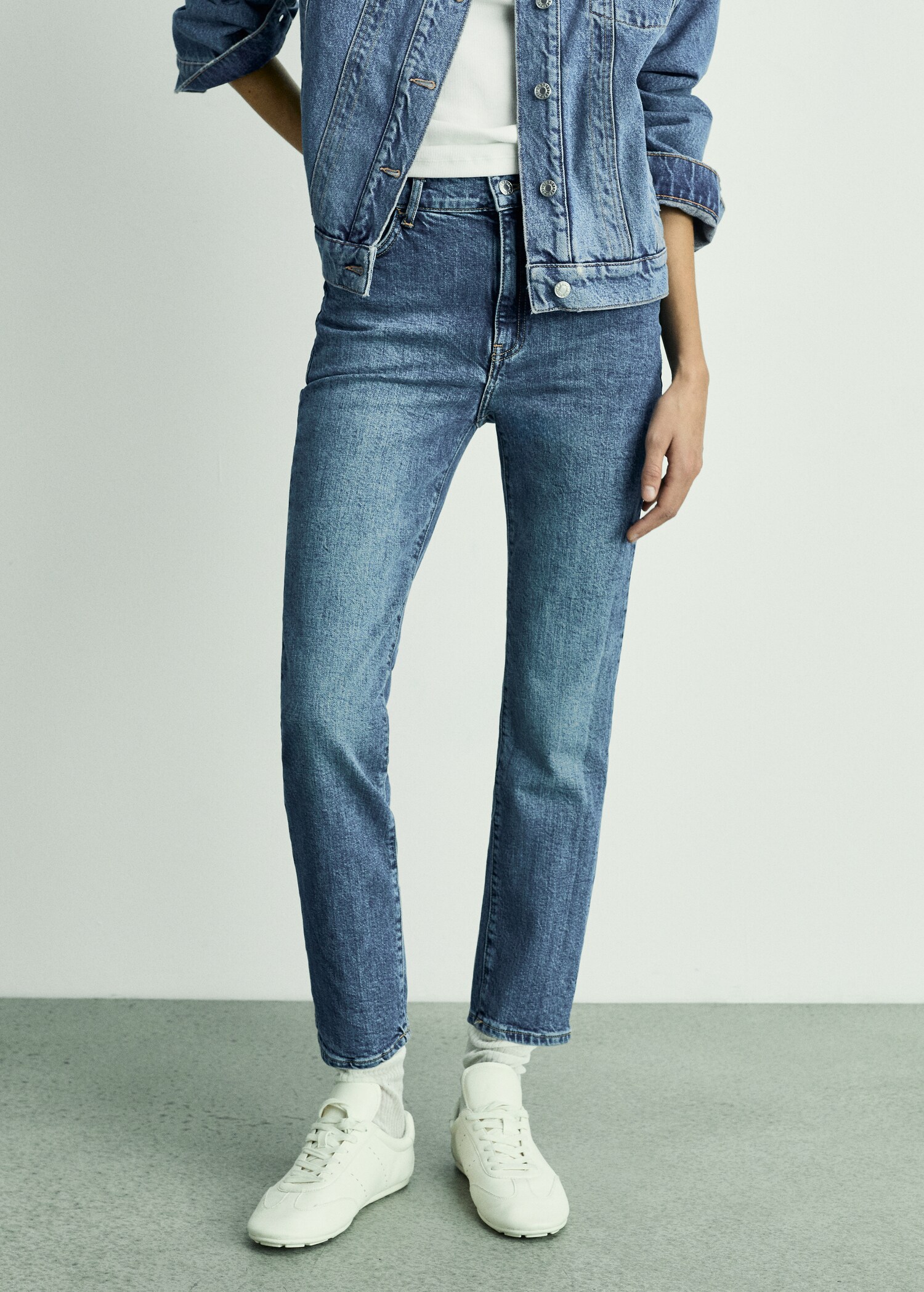 Jeans Claudia slim crop - Plano medio