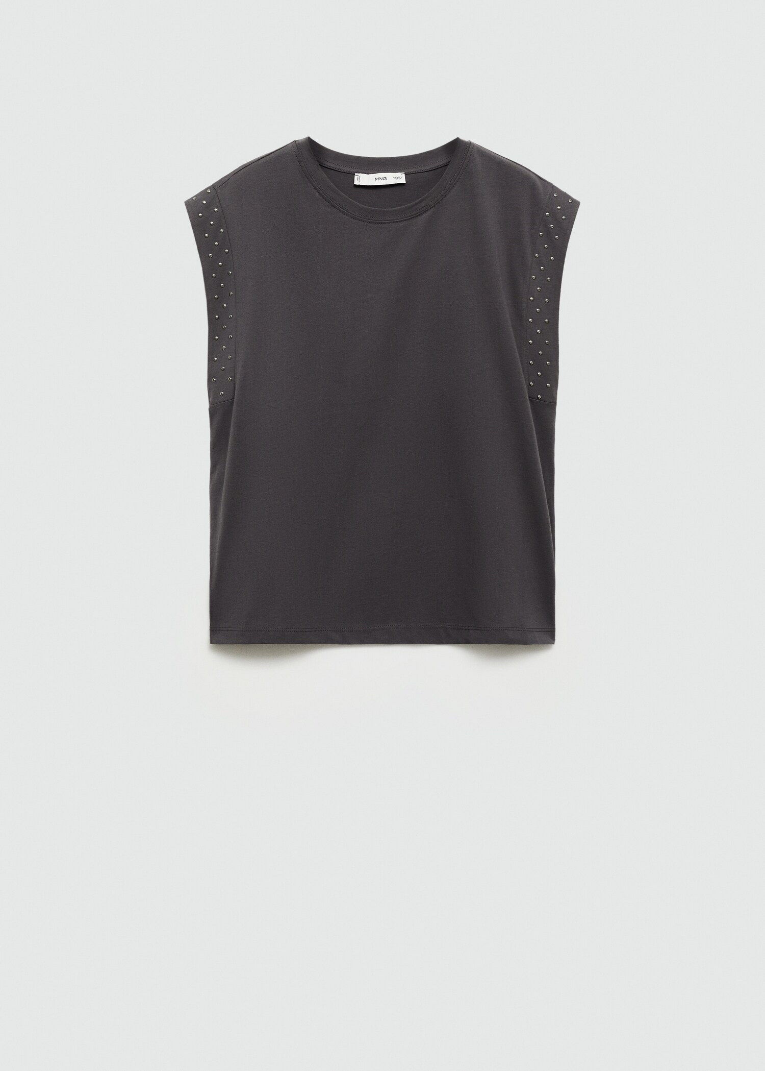 Studded sleeveless T-shirt - Article without model