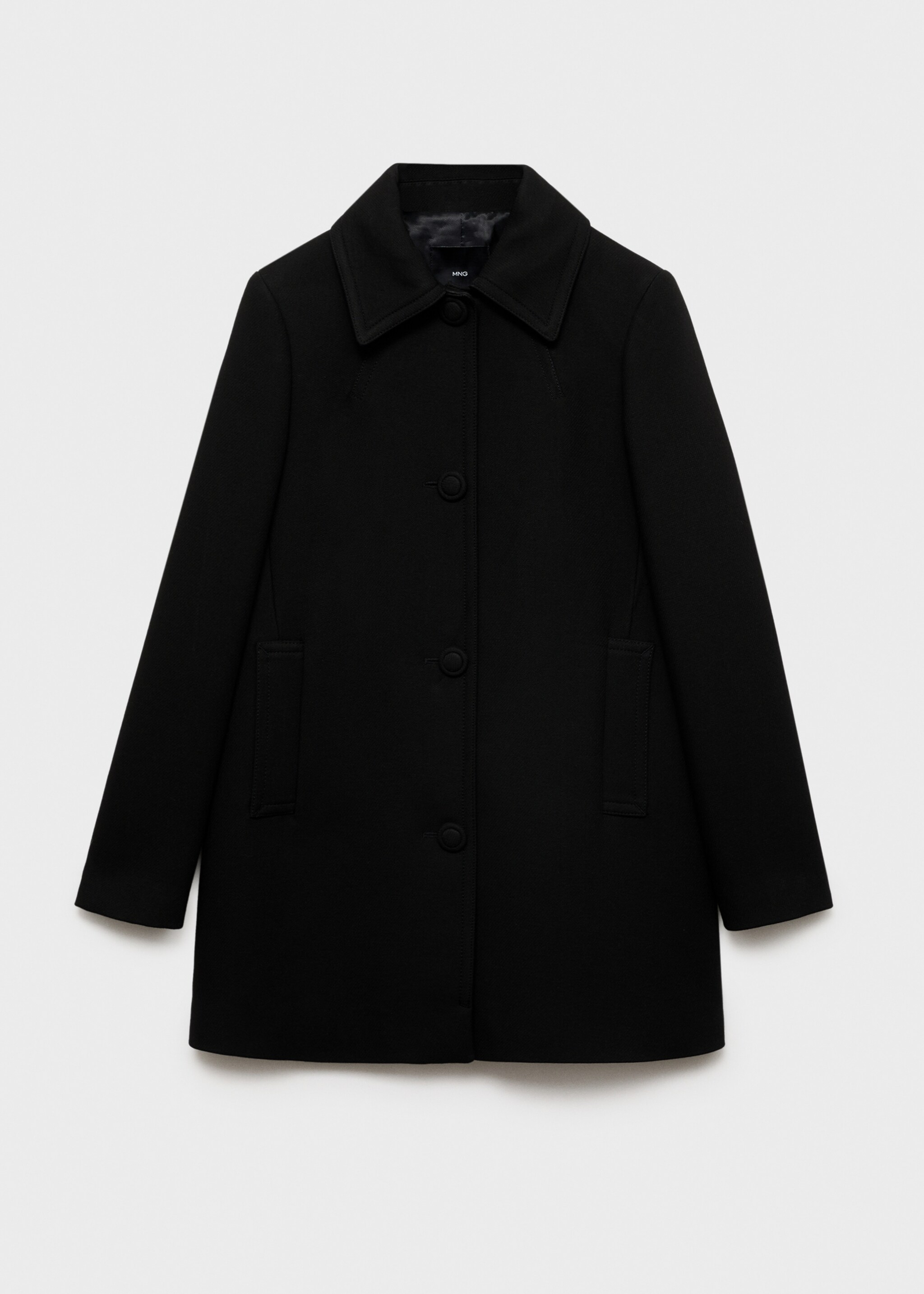 Straight-fit coat with buttons - Изделие без модели