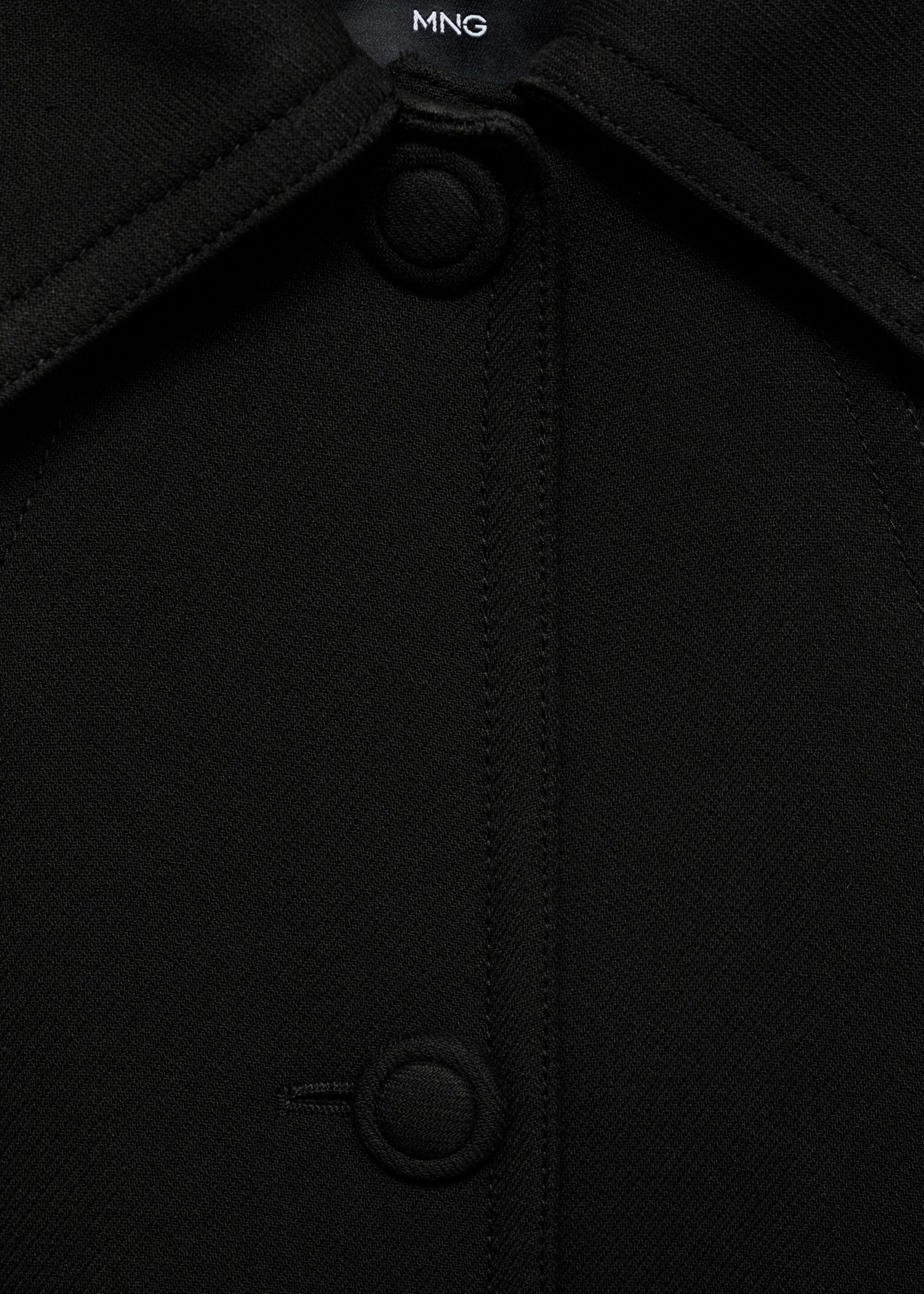 Straight-fit coat with buttons - Détail de l'article 8