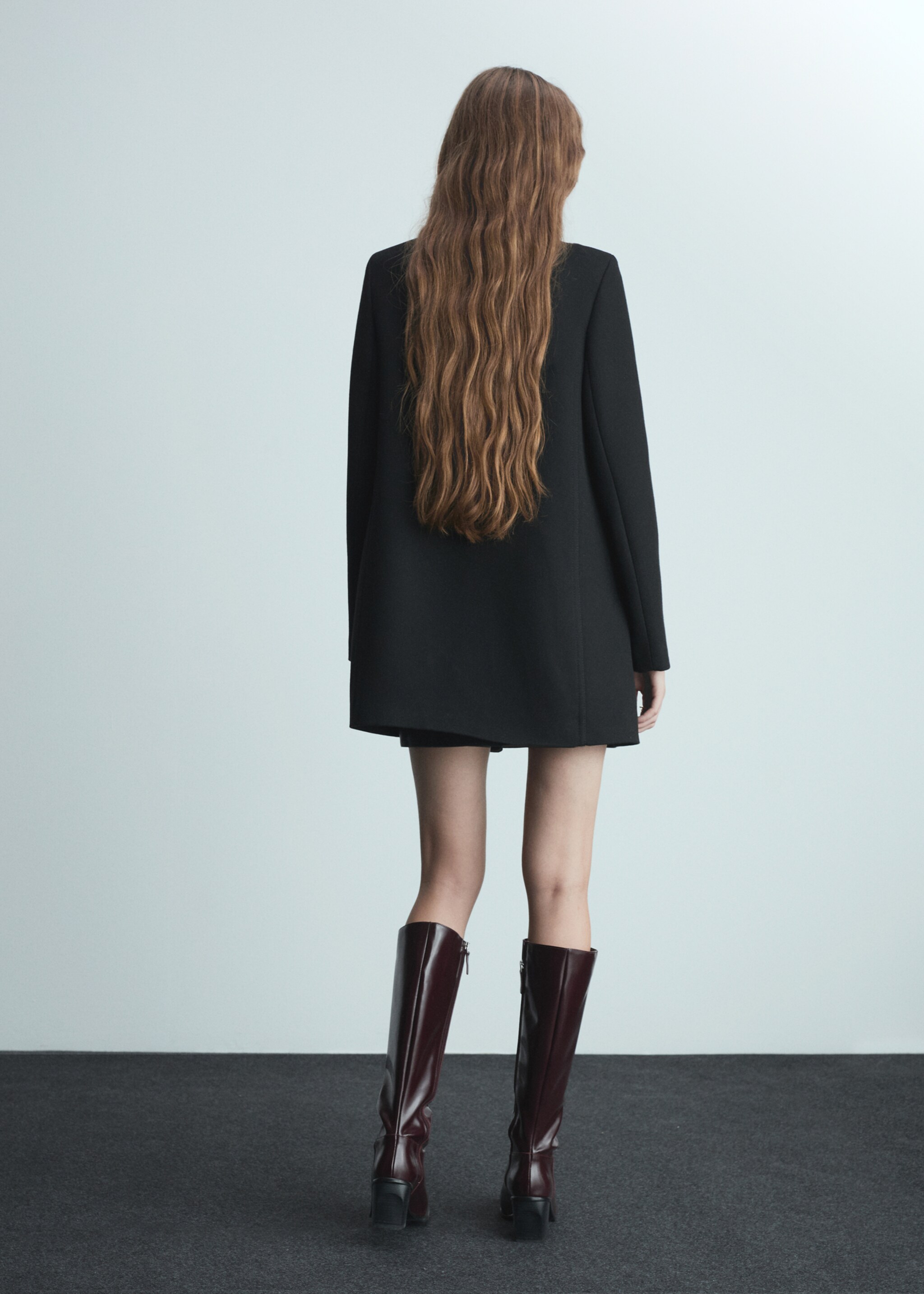 Straight-fit coat with buttons - Обратная сторона изделия