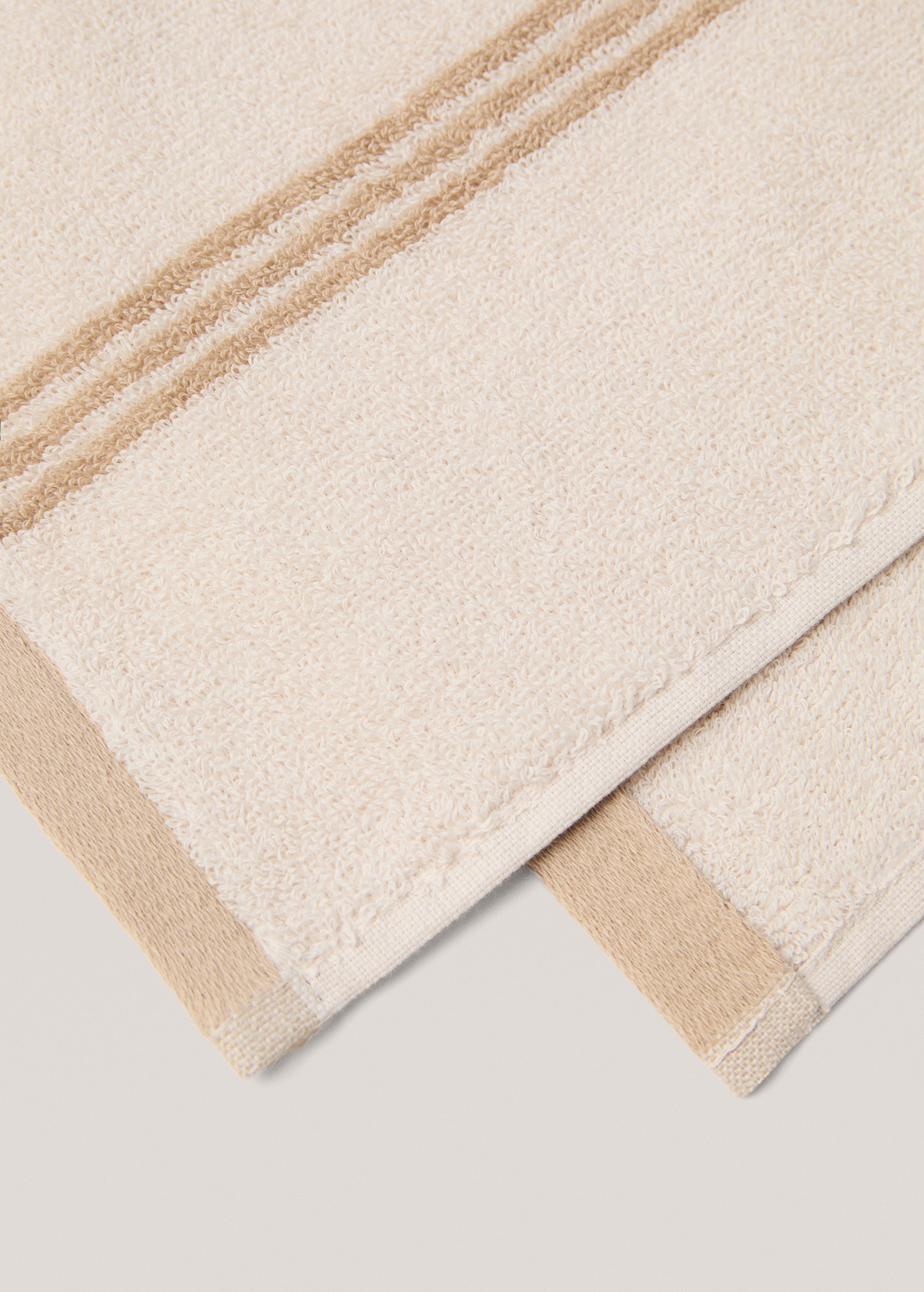 100% cotton striped hand towel 50x90cm - Details of the article 1