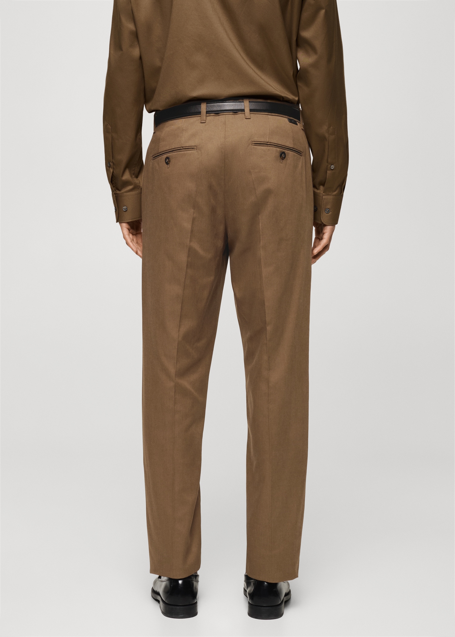 Брюки regular fit из хлопка - Обратная сторона изделия