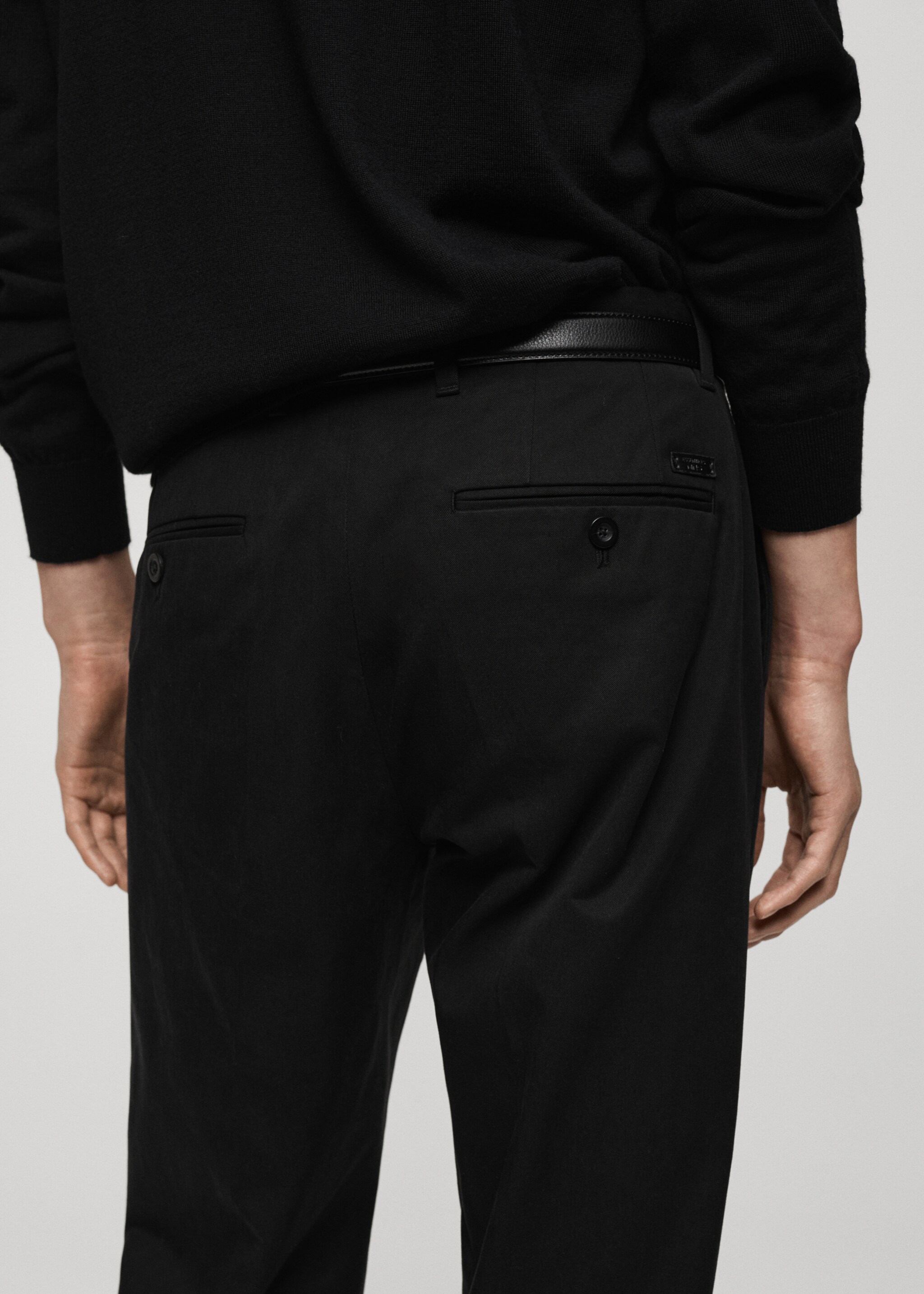 Regular fit cotton pants - Details of the article 2