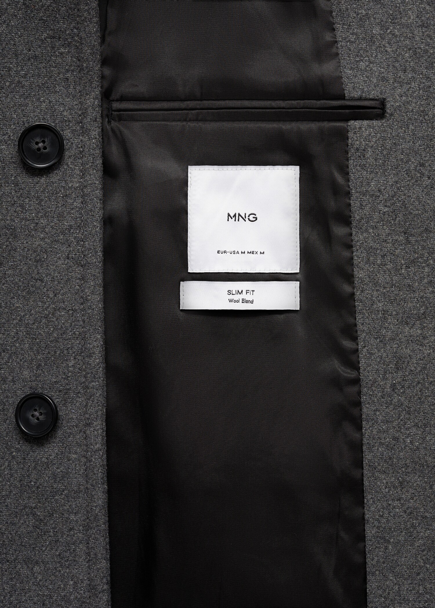 Wool funnel neck coat - Details of the article 0