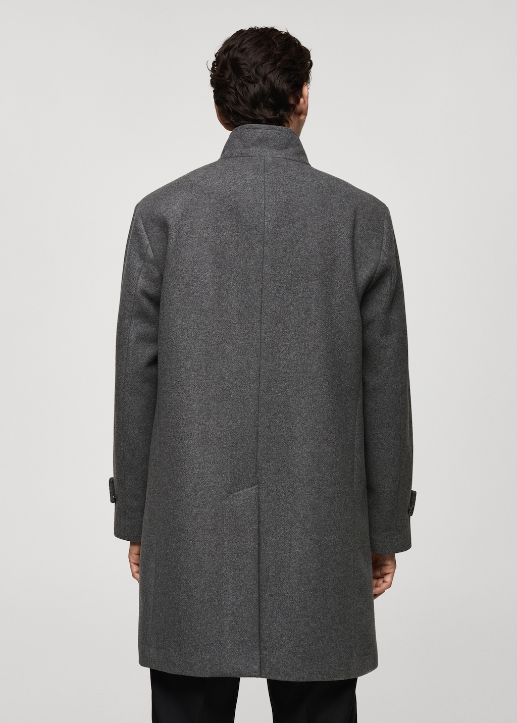 Mango wool funnel neck coat best sale