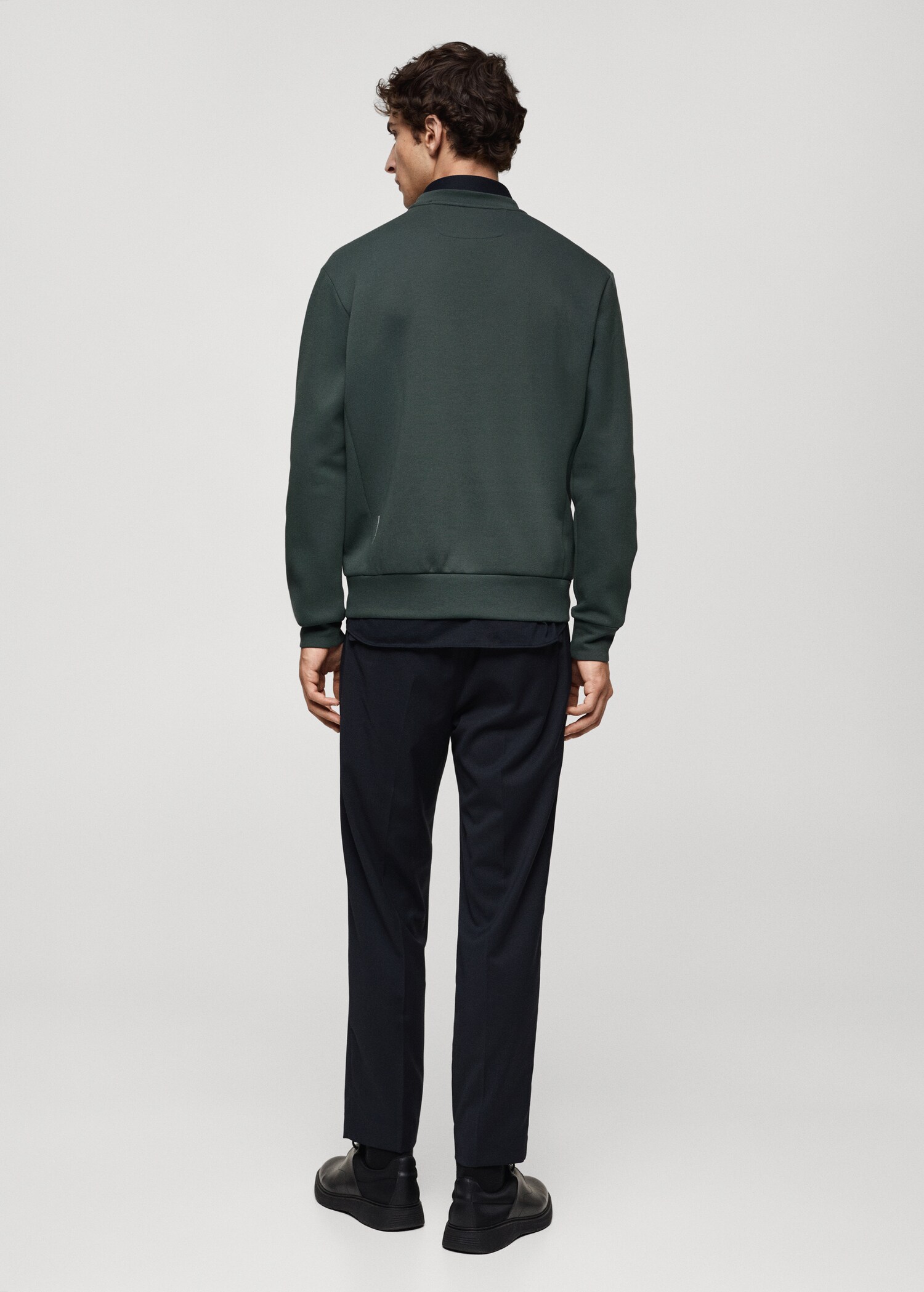 Comfort stretch sweatshirt in crease-resistant fabric - Reverse of the article