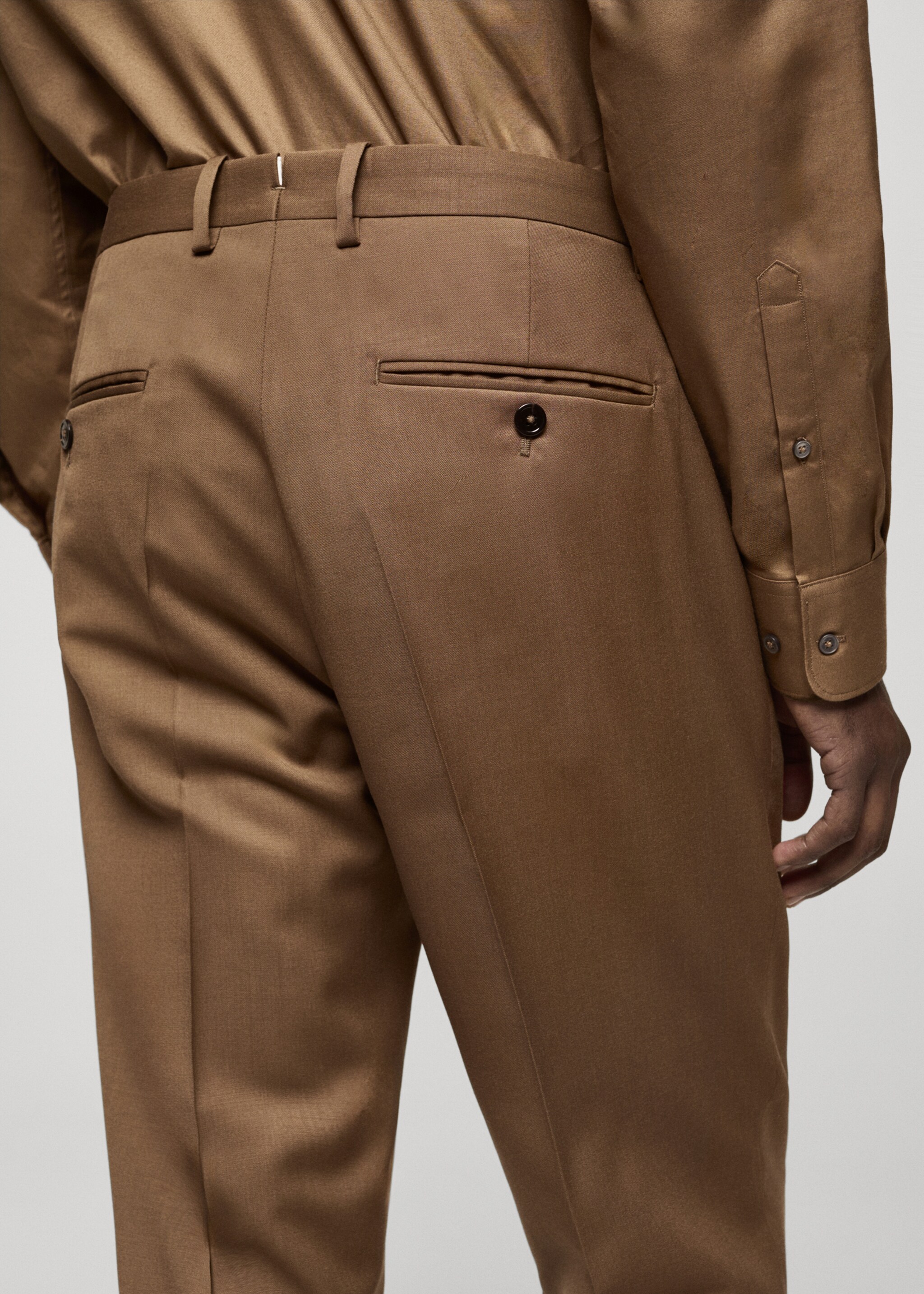 Pantalón traje slim fit 100% lana virgen - Detalle del artículo 6