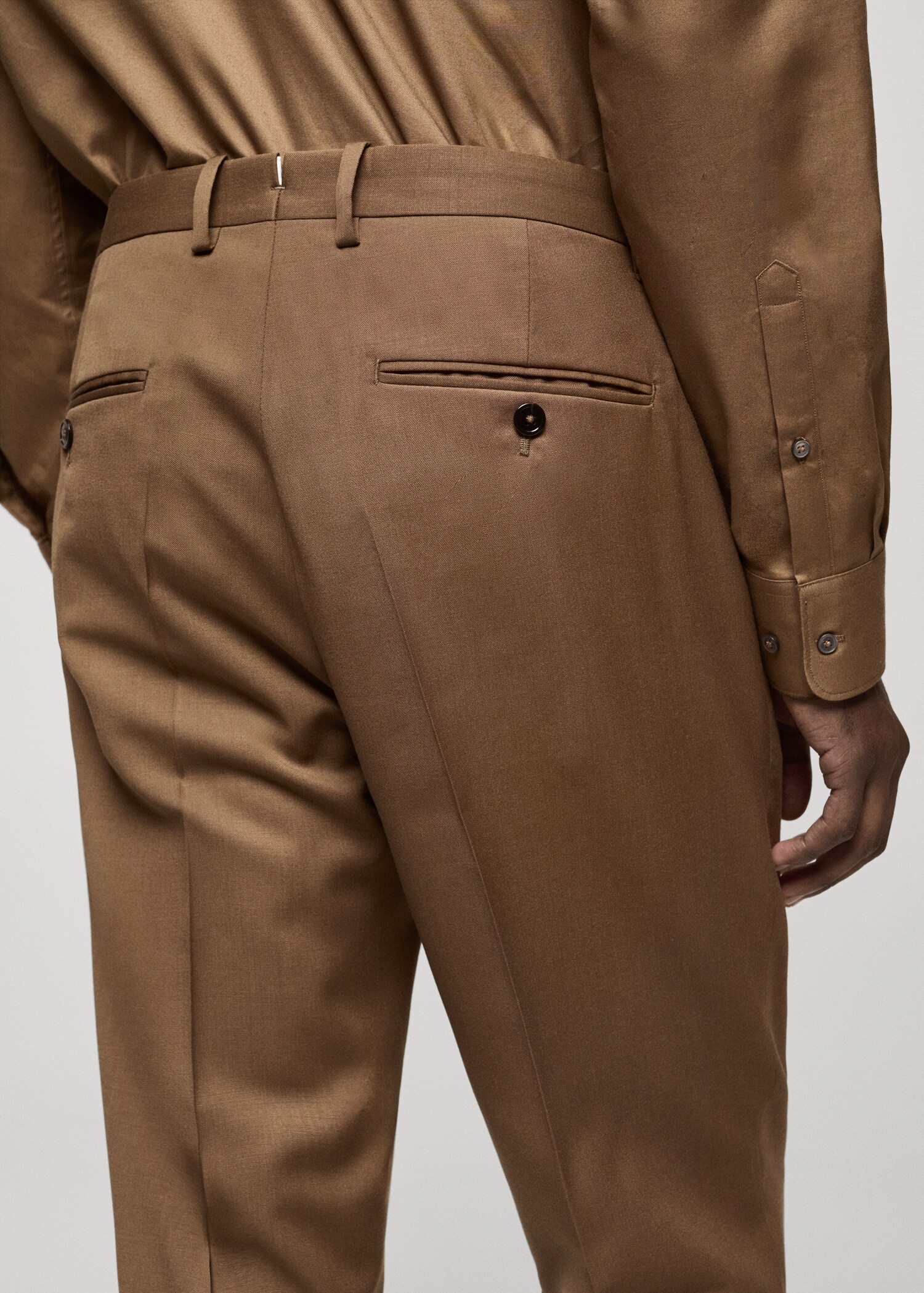 Pantalón traje slim fit 100% lana virgen - Detalle del artículo 6