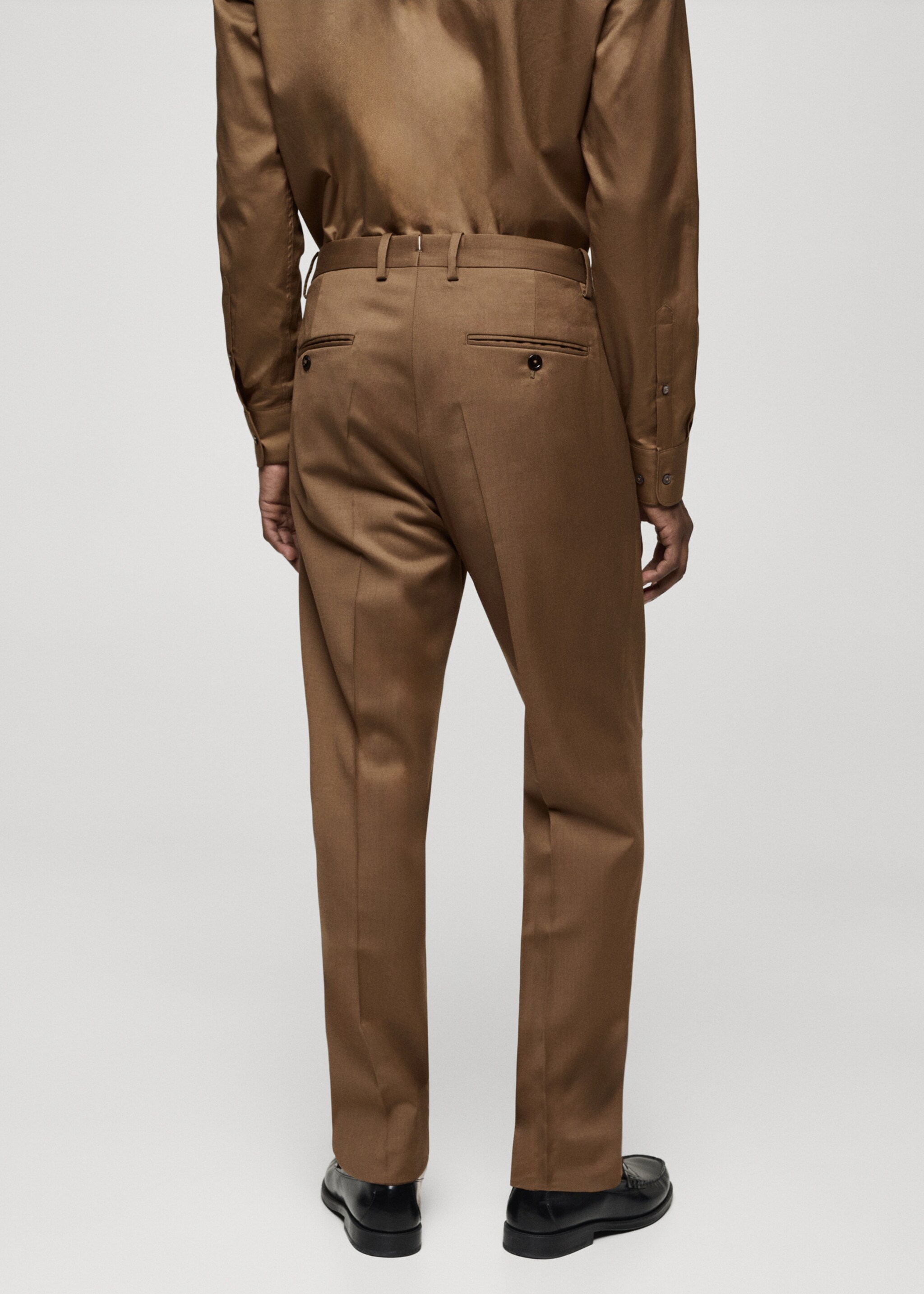 Pantalón traje slim fit 100% lana virgen - Reverso del artículo