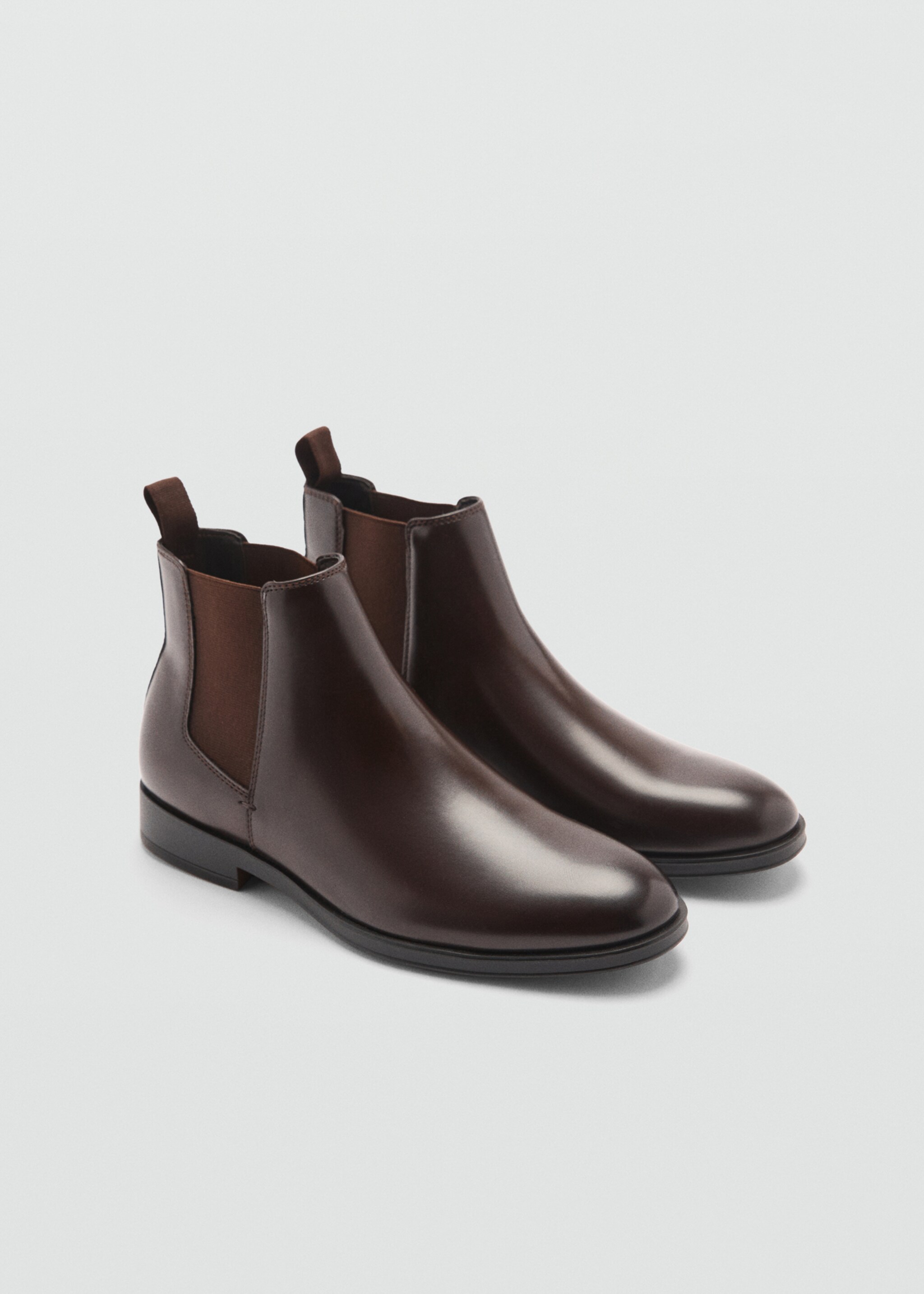 Leather-effect chelsea ankle boots - Medium plane