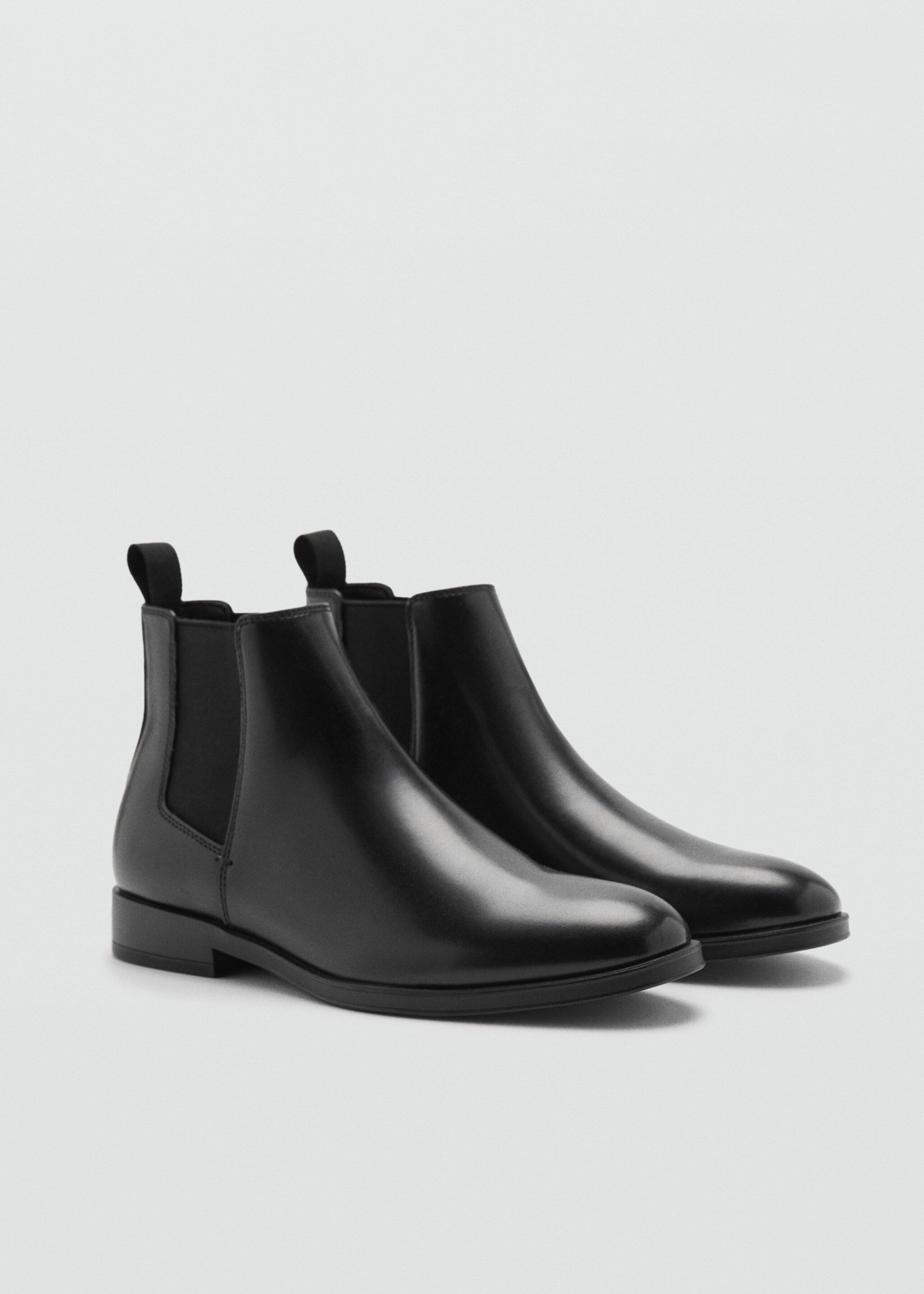 Leather-effect chelsea ankle boots - Medium plane
