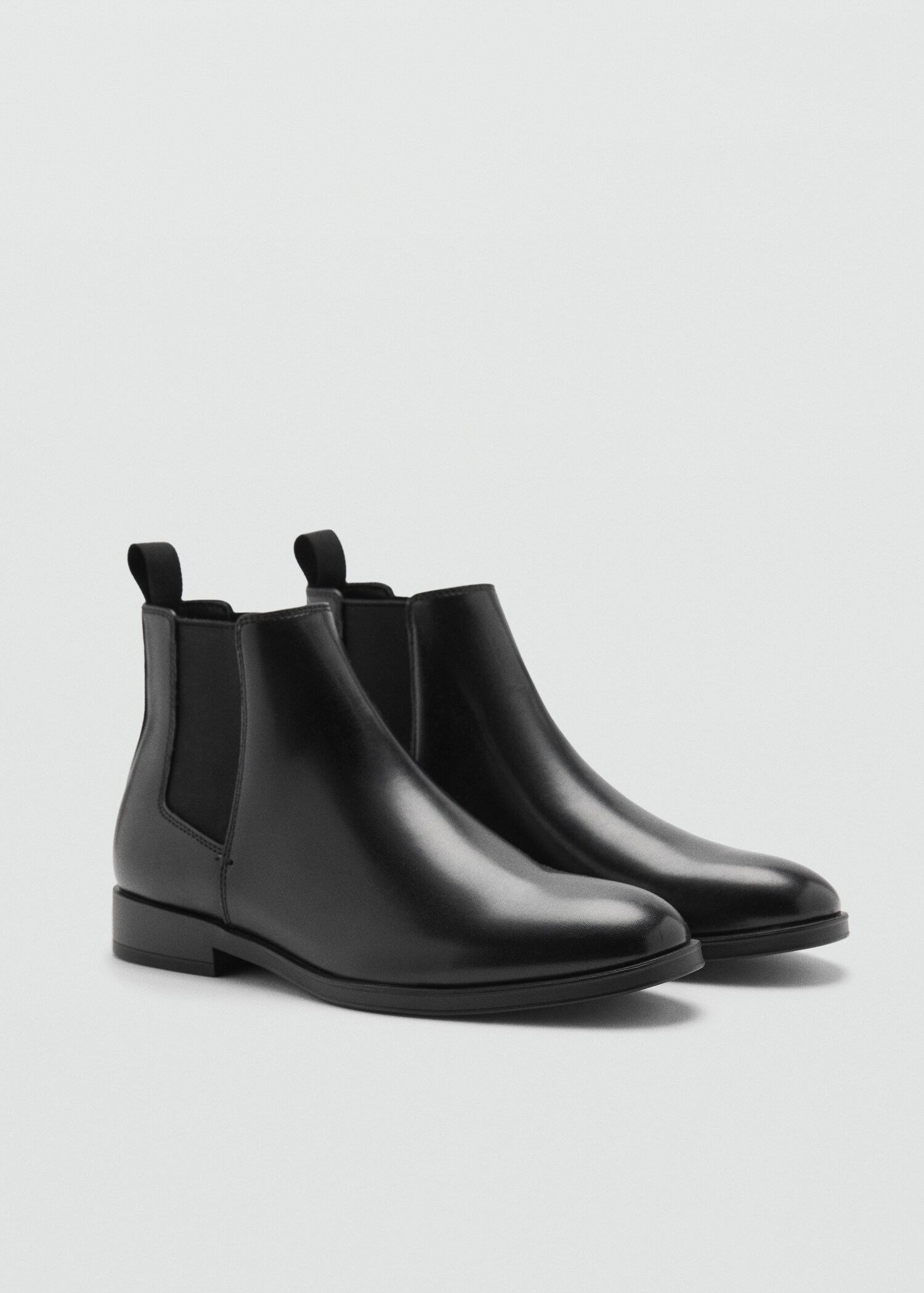 Leather-effect chelsea ankle boots - Medium plane