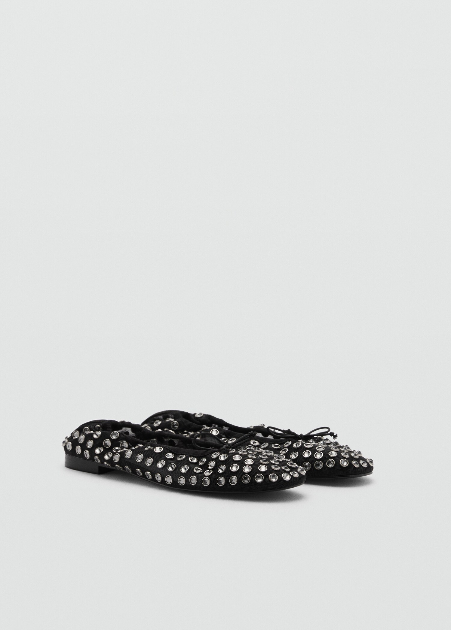 Studded mesh ballerina shoes - Medium plane