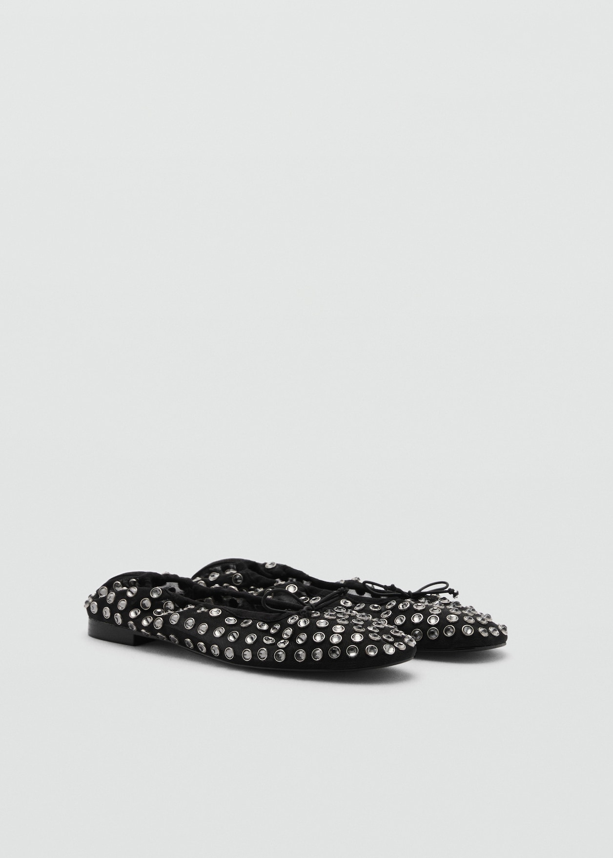 Studded Mesh Ballerina Shoes Women MANGO USA studded-mesh-ballerina-shoes-women-mango-usa