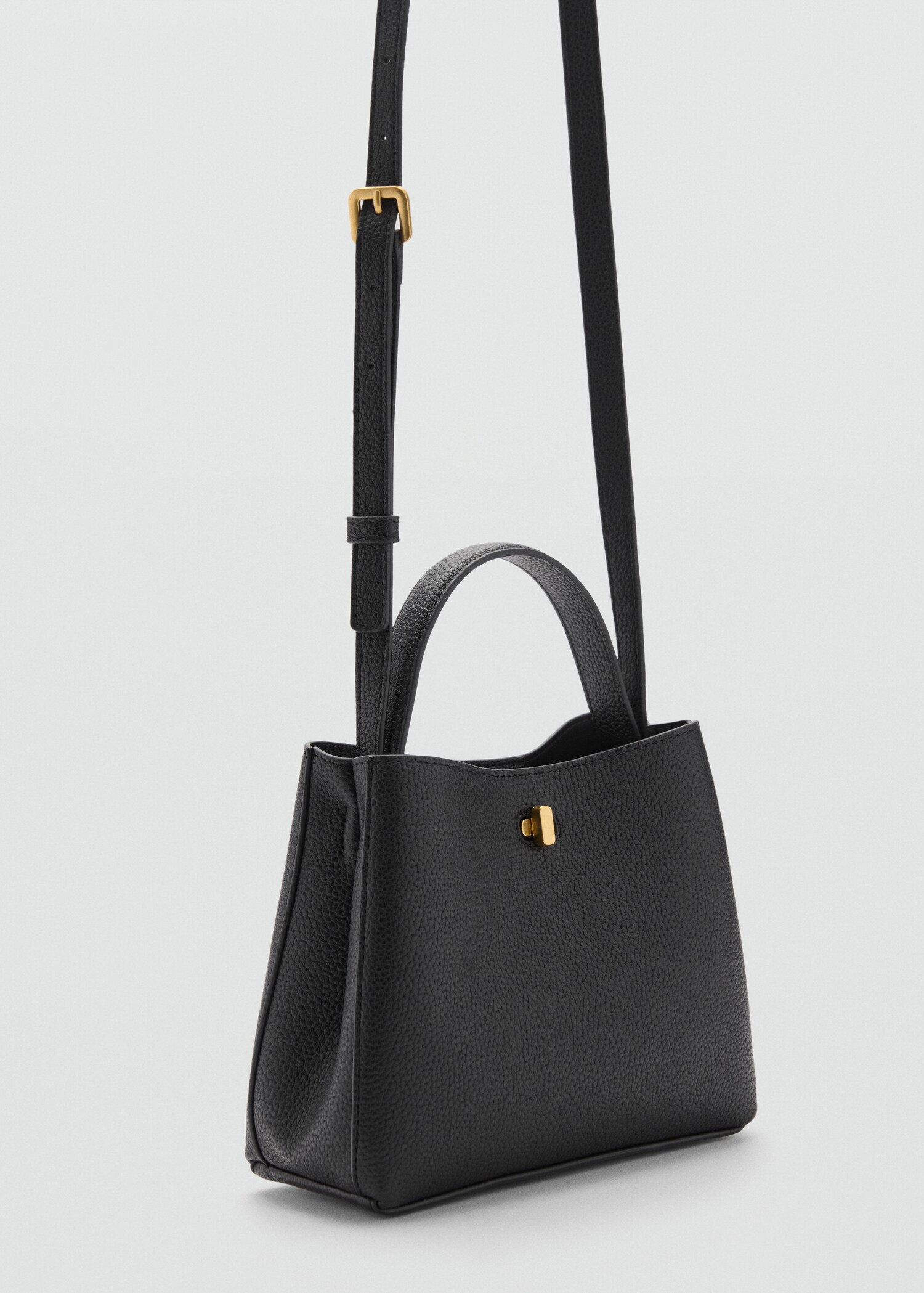 Mini sac cabas détail métallique - Plan moyen