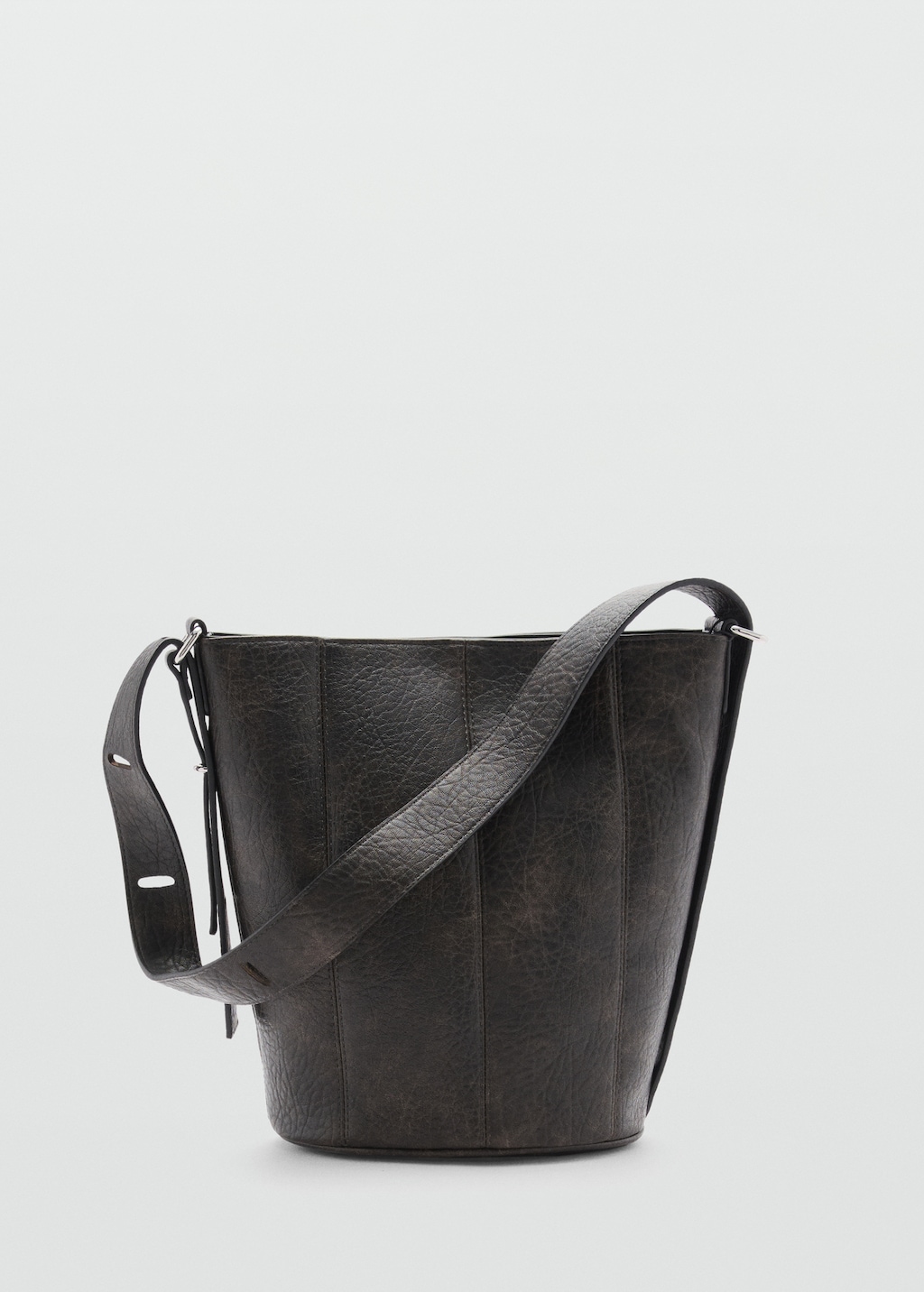 Leather effect bucket bag