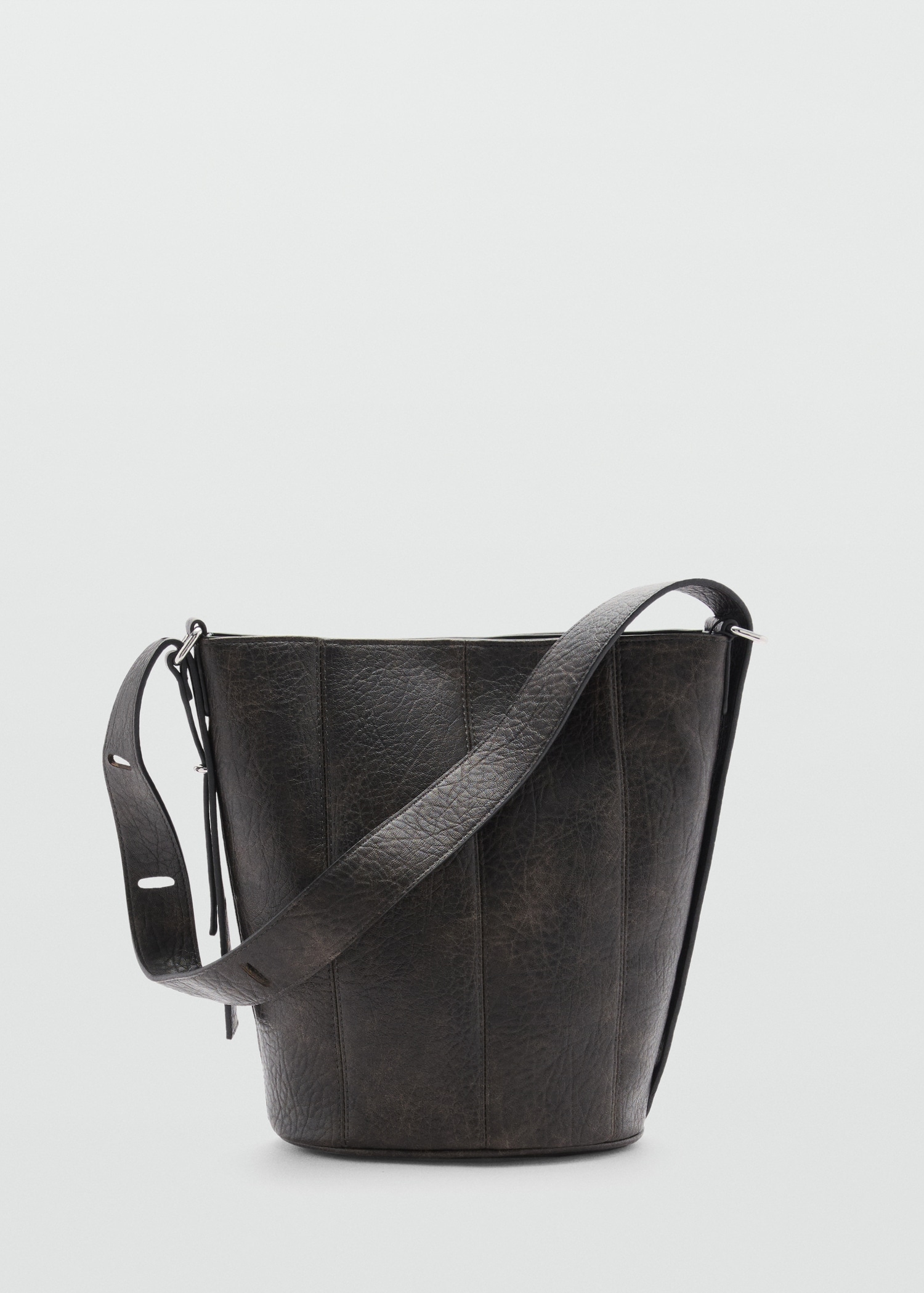 Leather effect bucket bag - Main Image