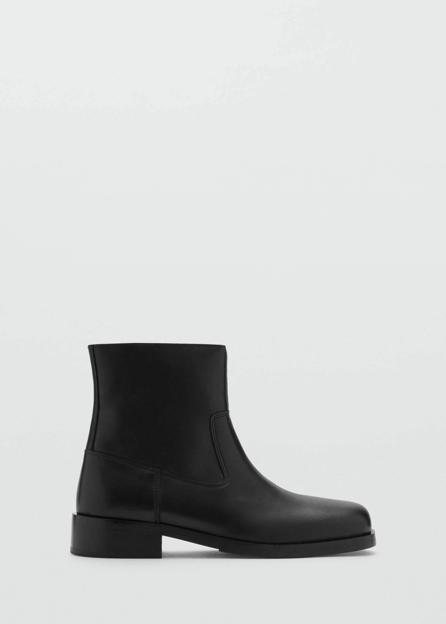Bottines cuir bout carré - Article sans modèle